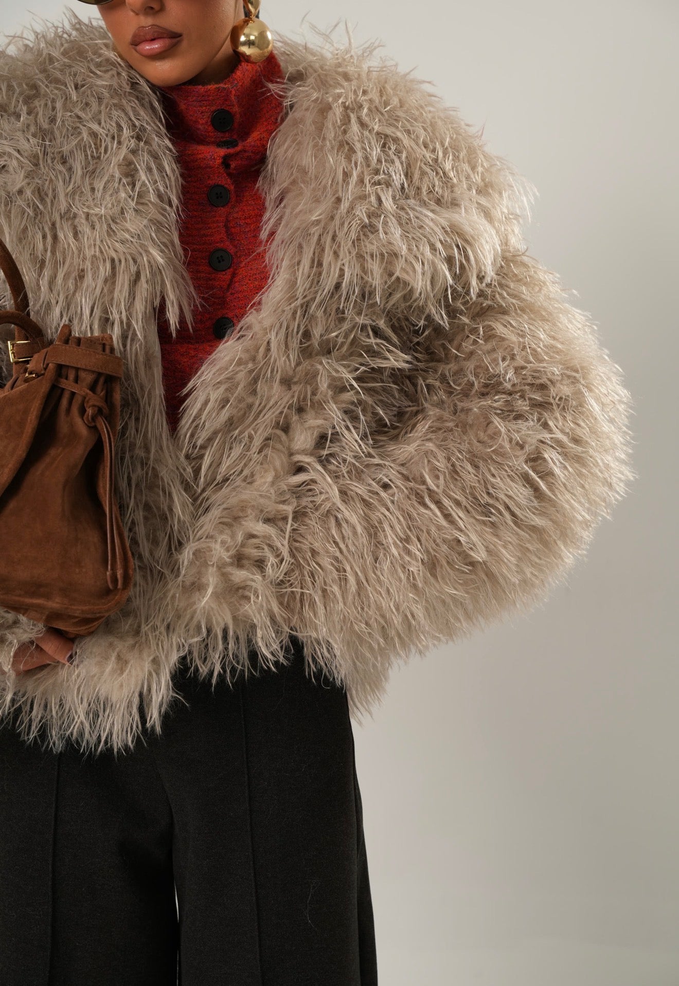 ECOPELLICCIA CORTA '"I NEED YOU" BEIGE BY MARZIA MANGO