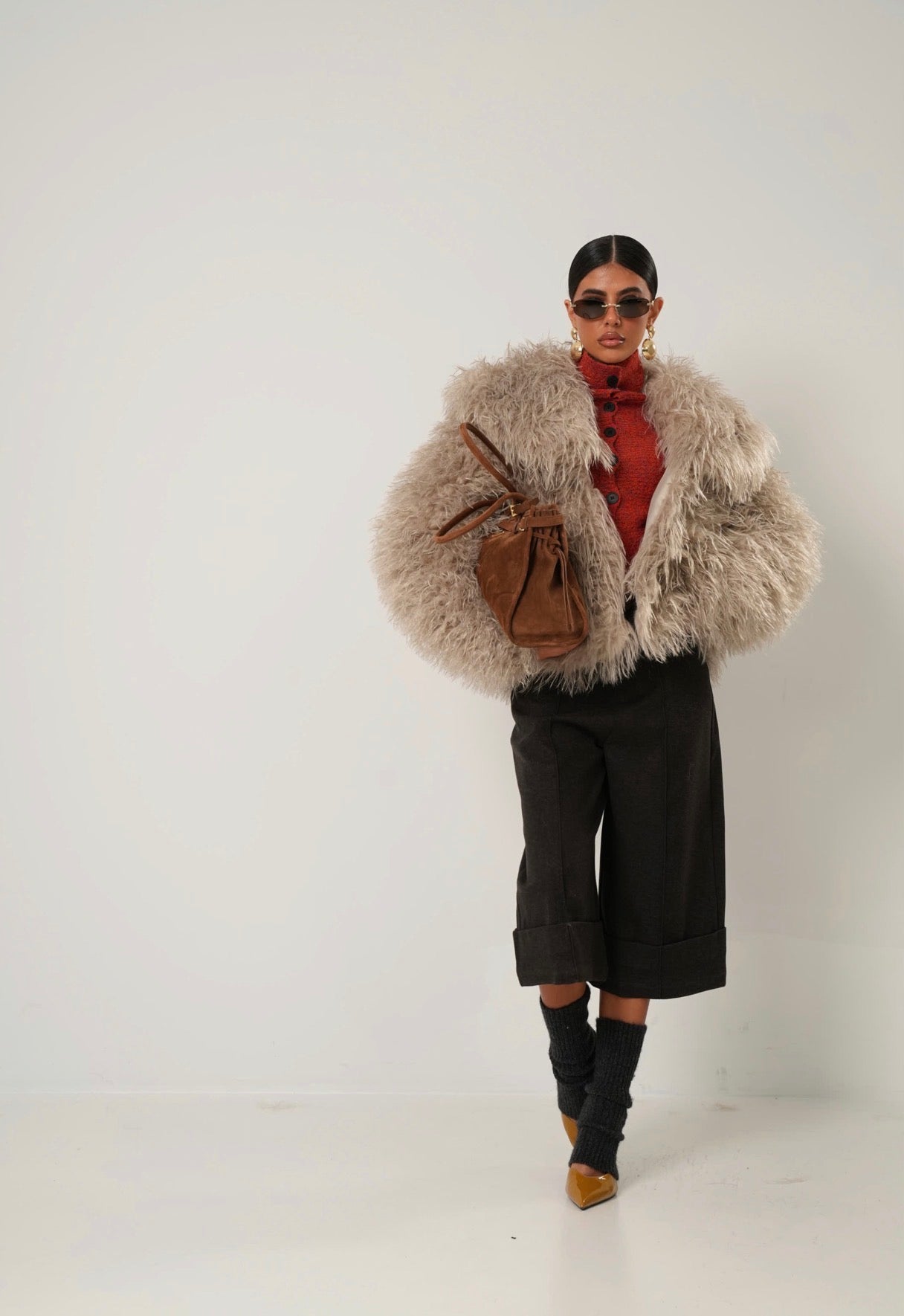 ECOPELLICCIA CORTA '"I NEED YOU" BEIGE BY MARZIA MANGO