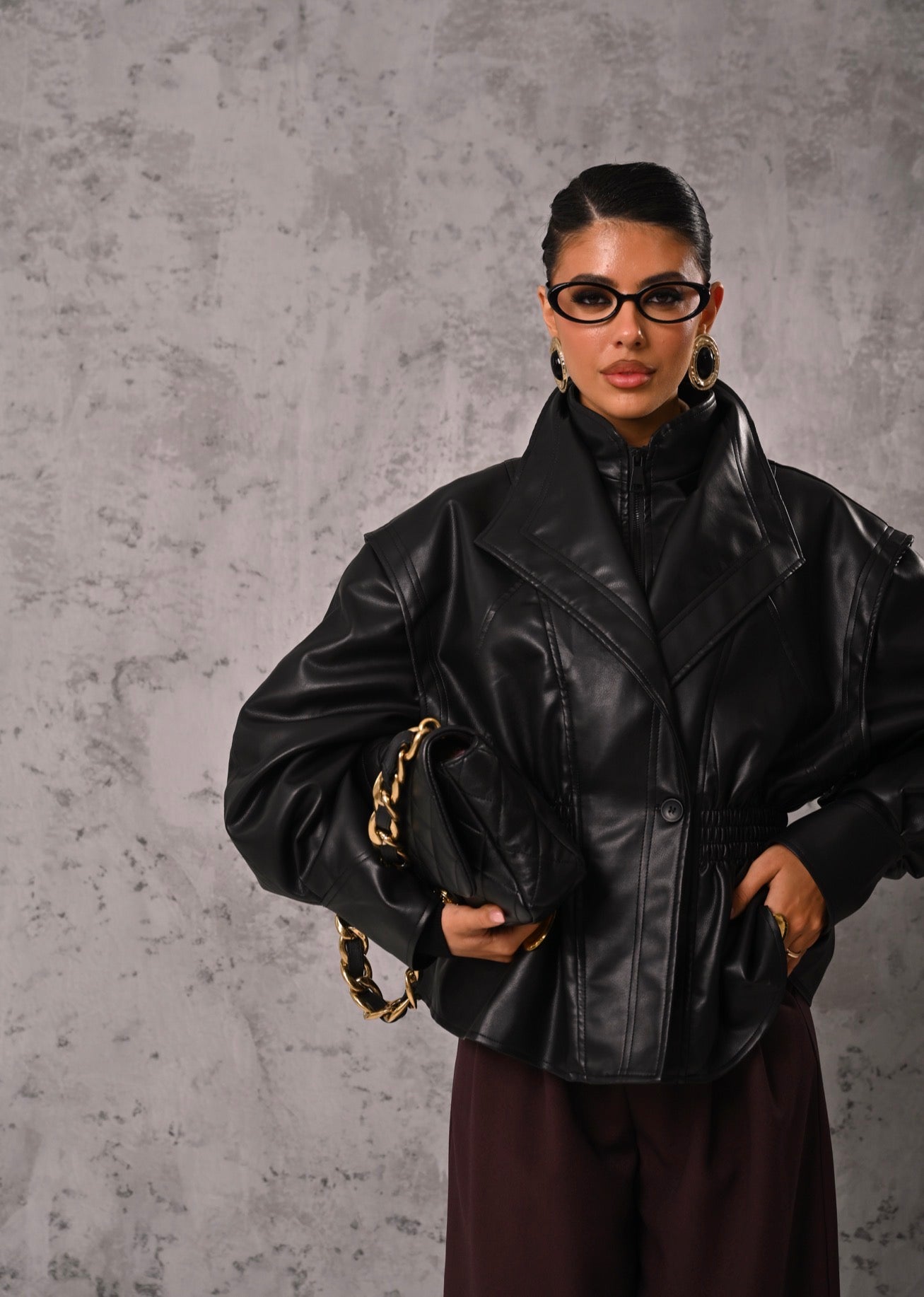 GIUBBINO ECOPELLE AXEL NERO