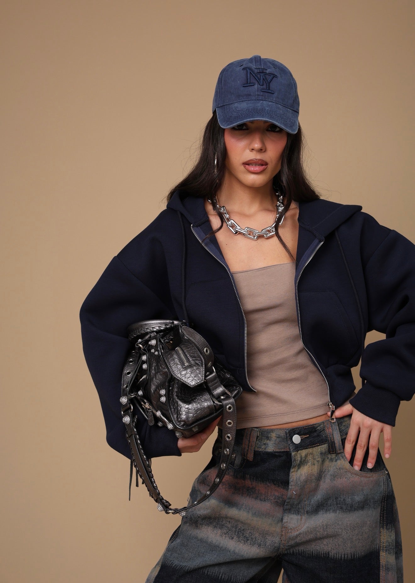 FELPINA CAPPUCCIO NELLY BLU