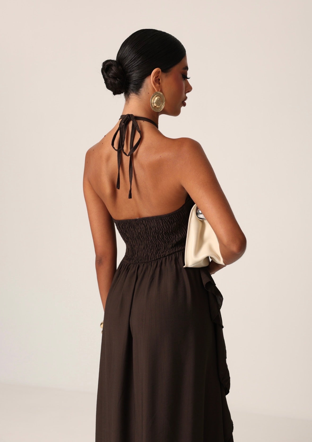 VESTITO ROUCHES CARTAGENA MARRONE