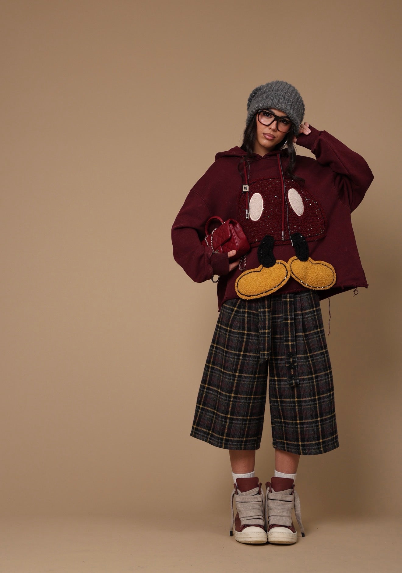 BERMUDA TARTAN GAIA GRIGIO/OCRA