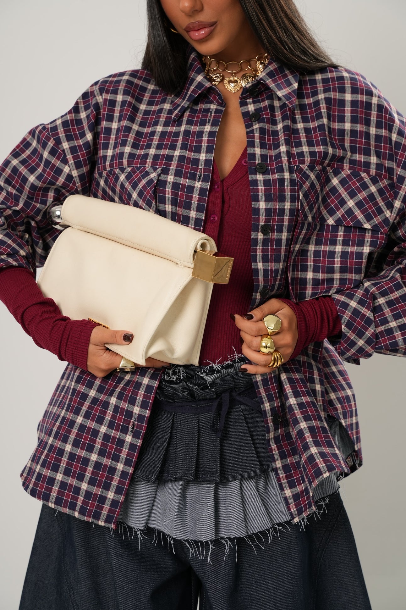 Camicia quadri Rayon blu by Lumina