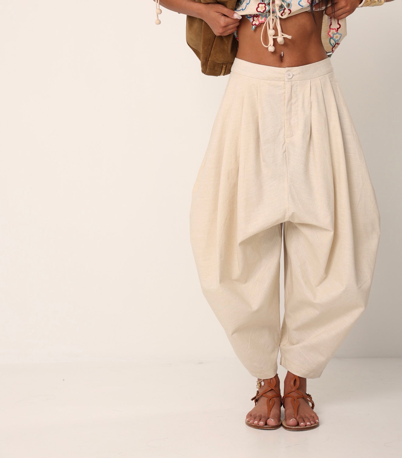 PANTALONI BALLOON AMAL BEIGE
