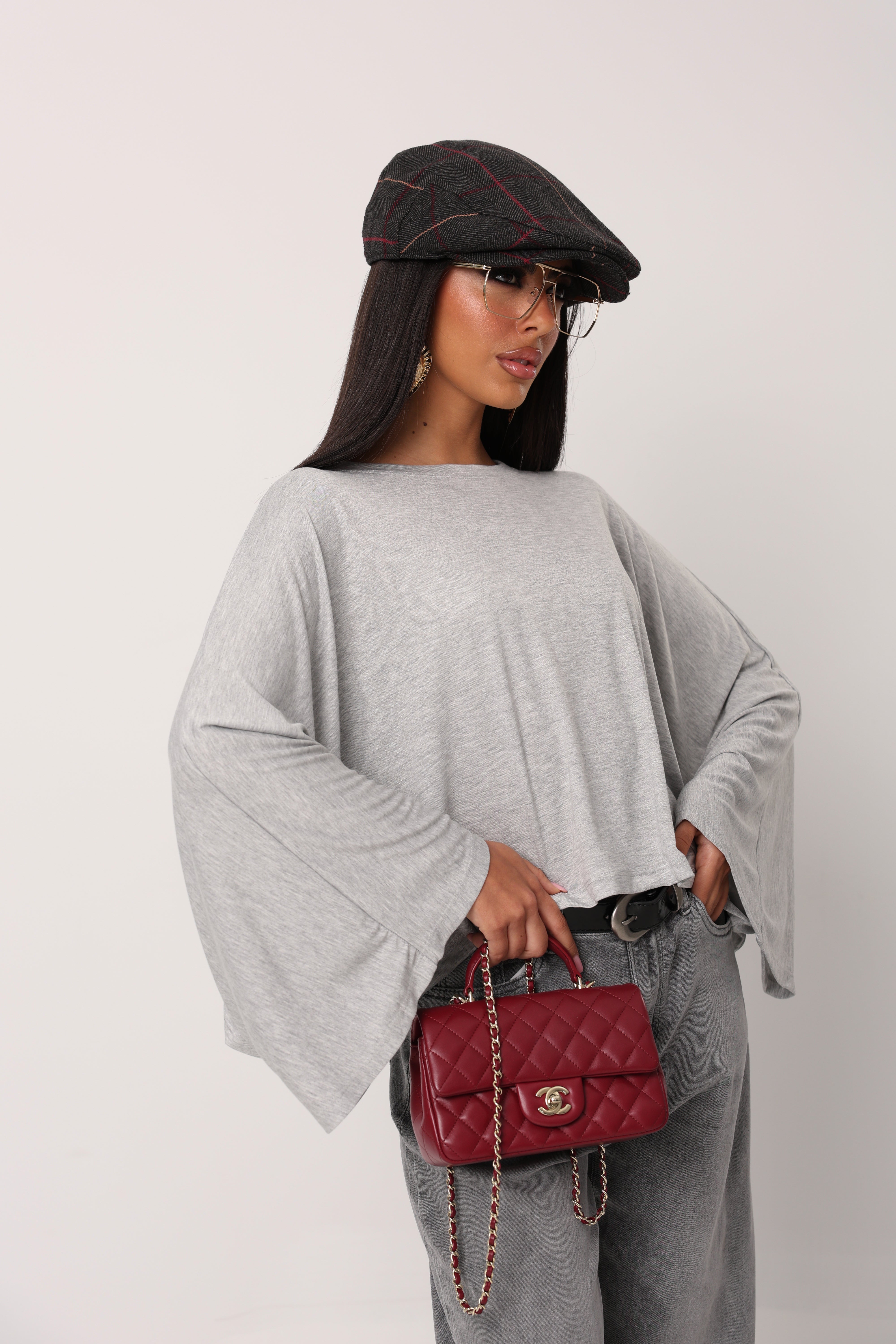 MAGLIA STEPHANIE GRIGIO CHIARO