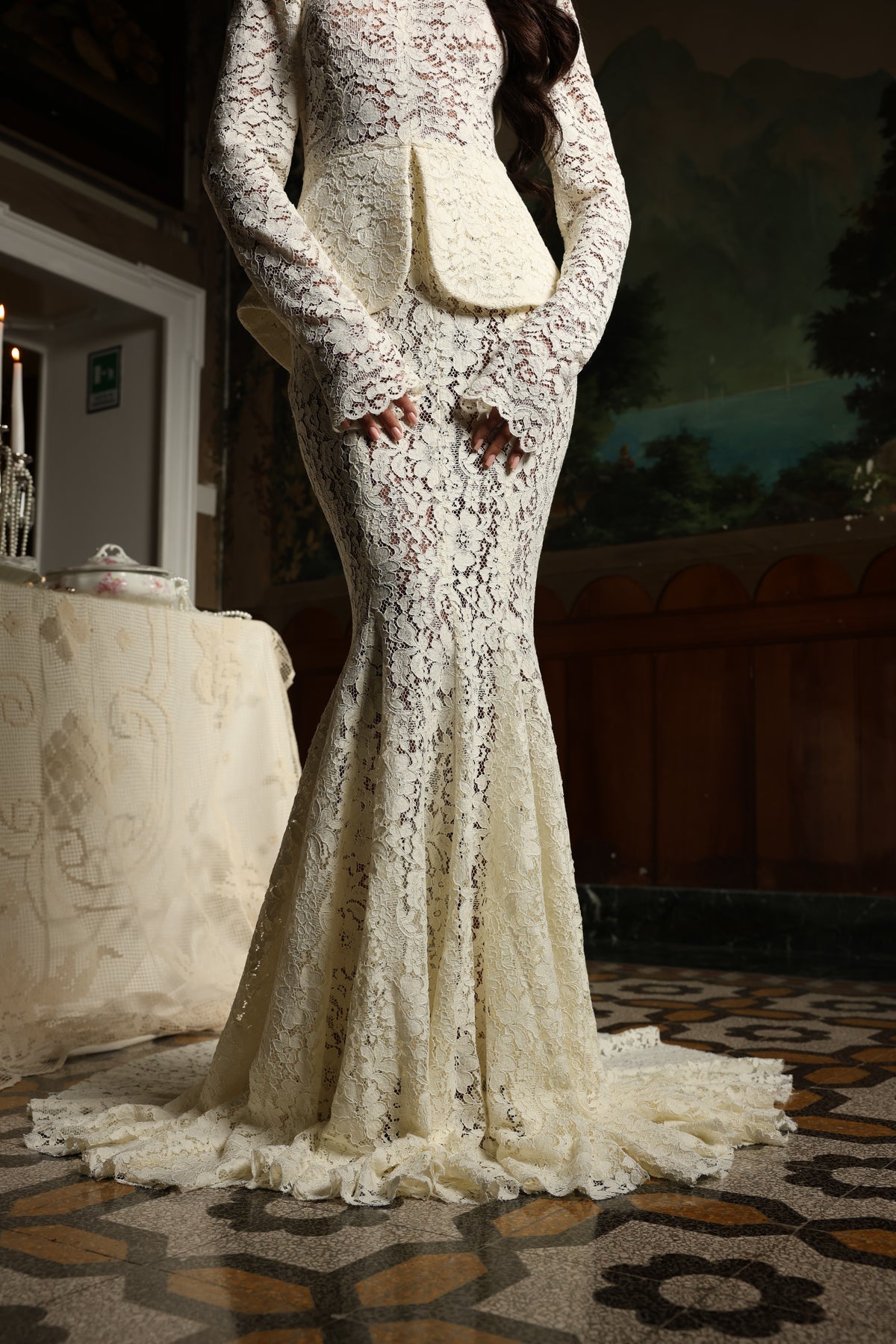 VESTITO PIZZO DARK PROMISE PANNA BY MARZIA MANGO