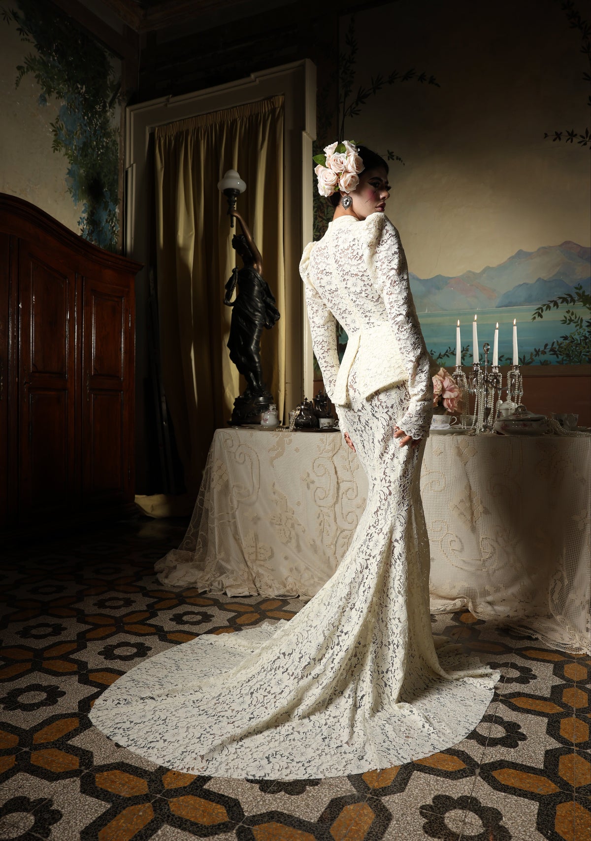 VESTITO PIZZO DARK PROMISE PANNA BY MARZIA MANGO