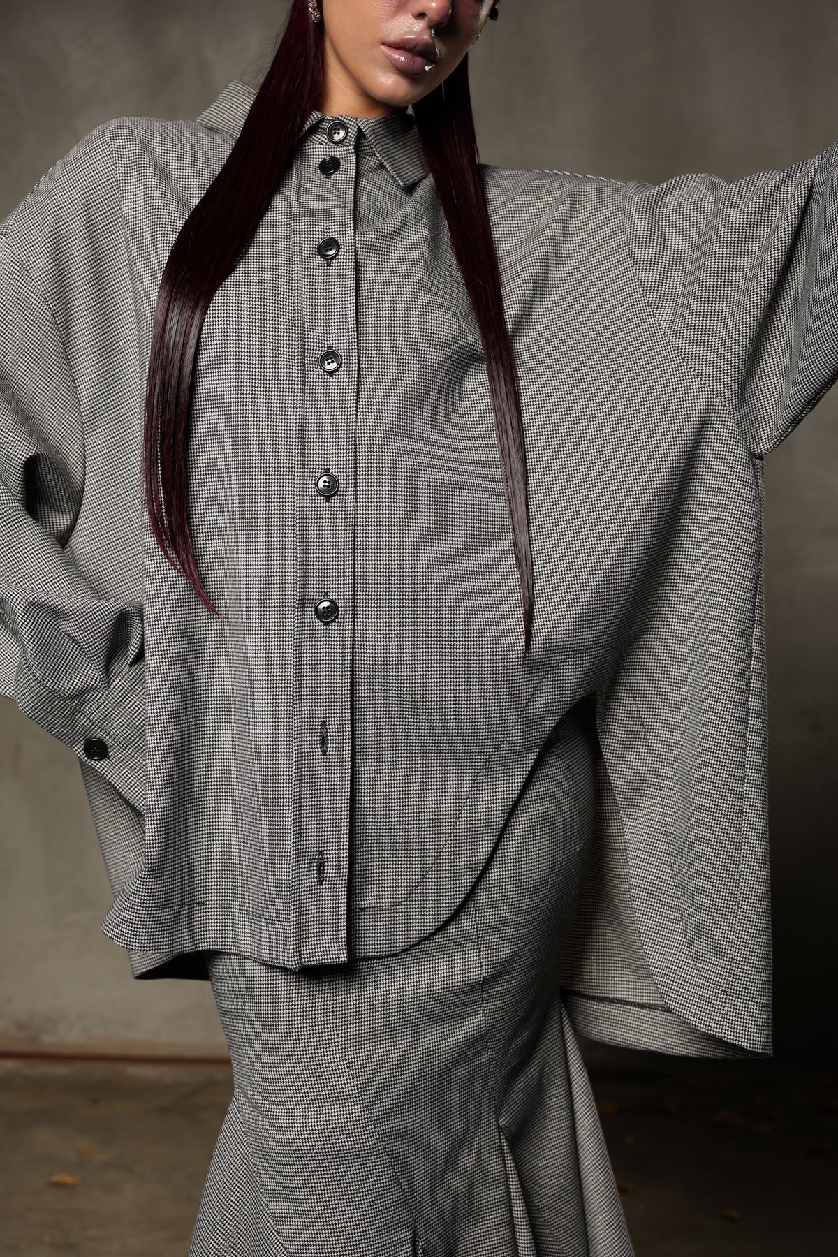CAMICIA PIED DE POULE BERTIE BY MARZIA MANGO