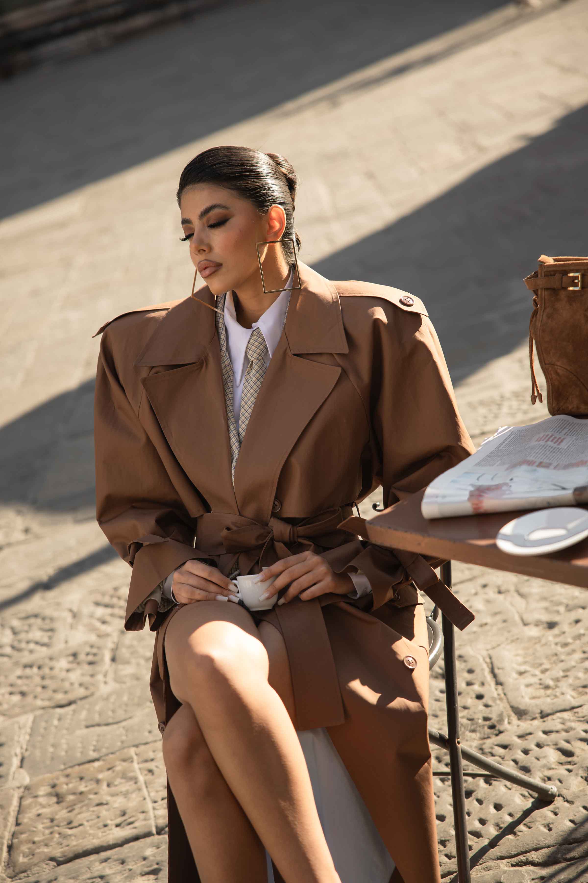 TRENCH DUOMO MARRONE BY MARZIA MANGO