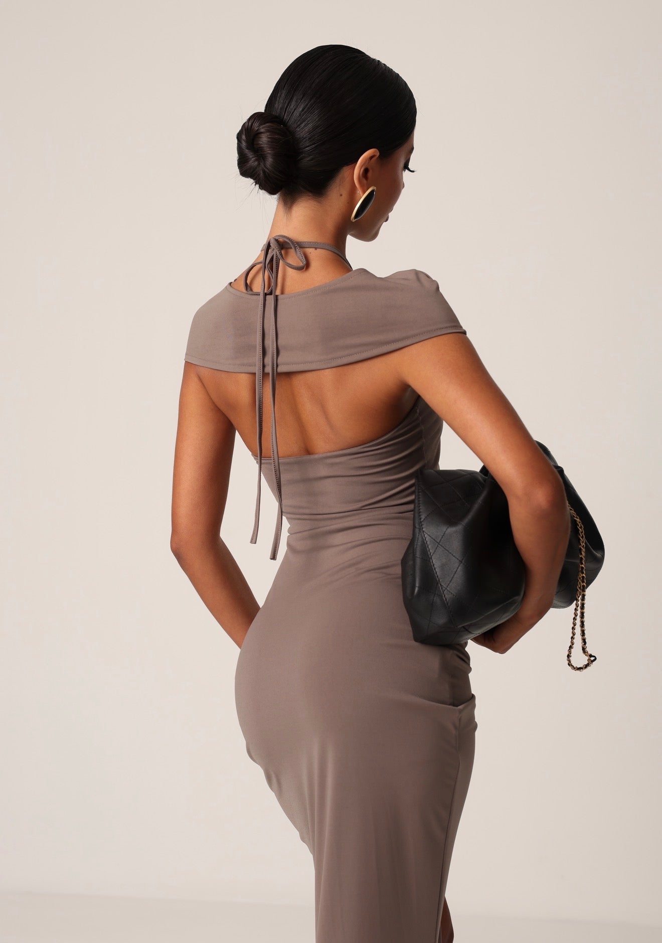 VESTITO ARRICCIATO AUDREY FANGO