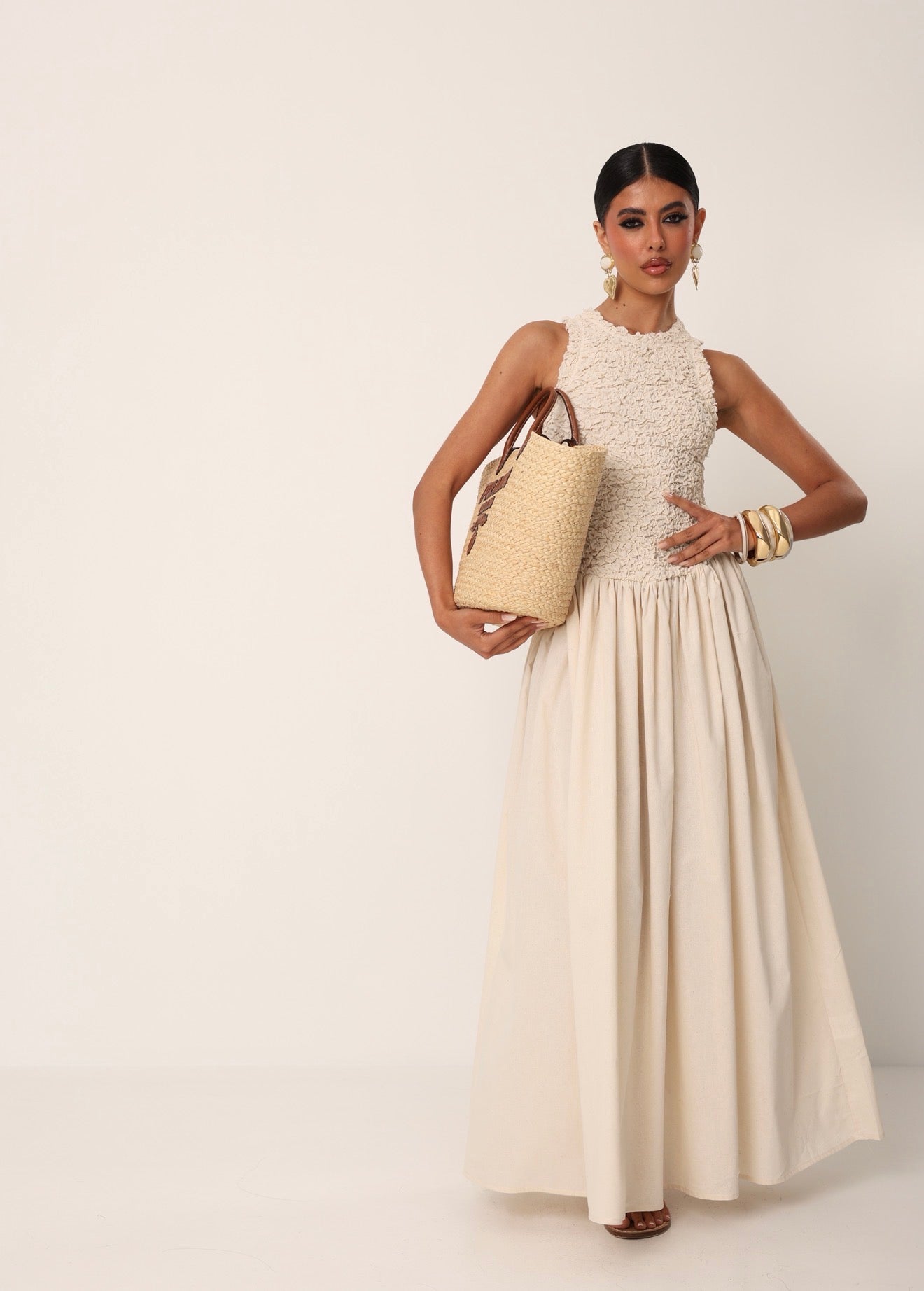 VESTITO LUNGO SEFORA BEIGE