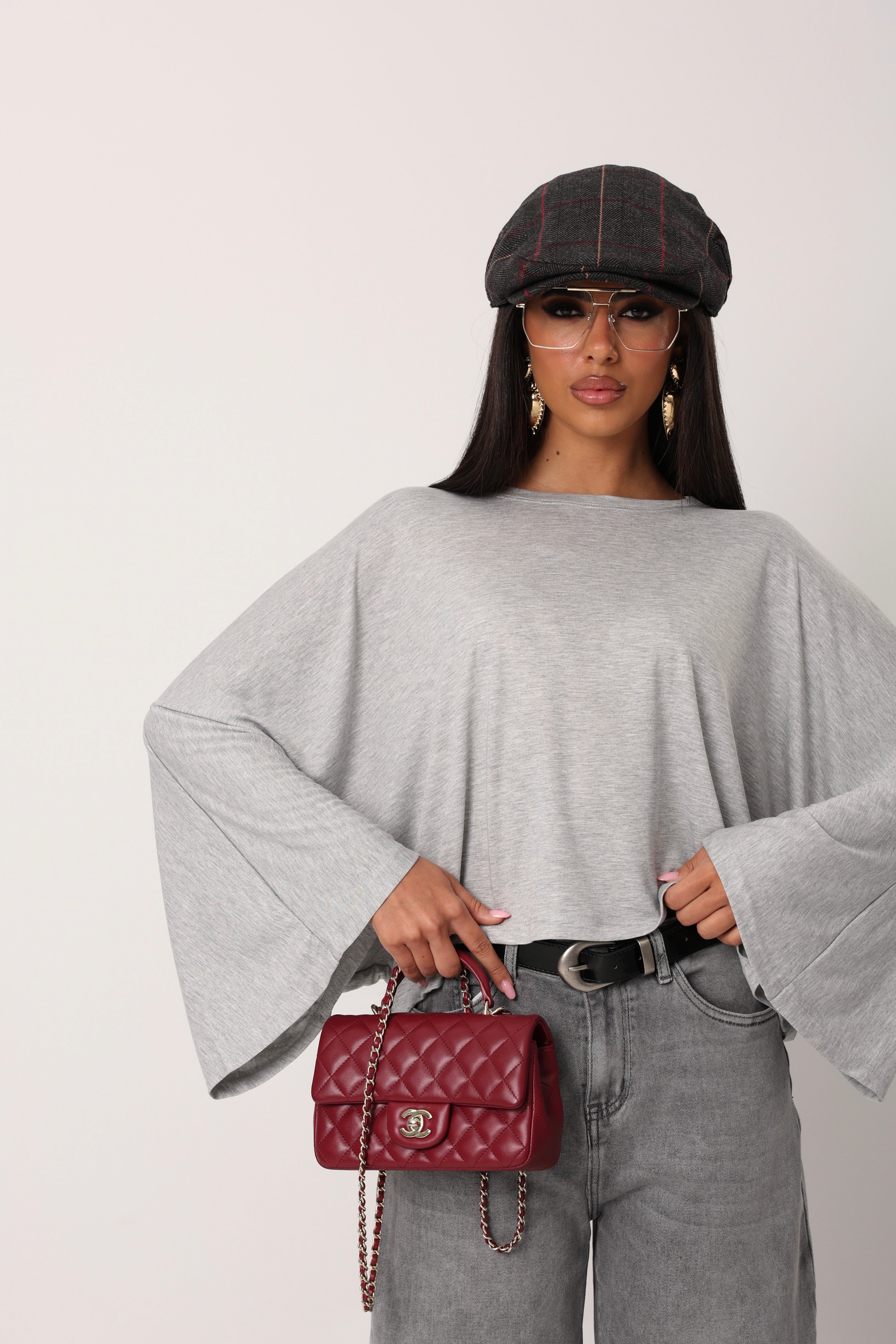 MAGLIA STEPHANIE GRIGIO CHIARO