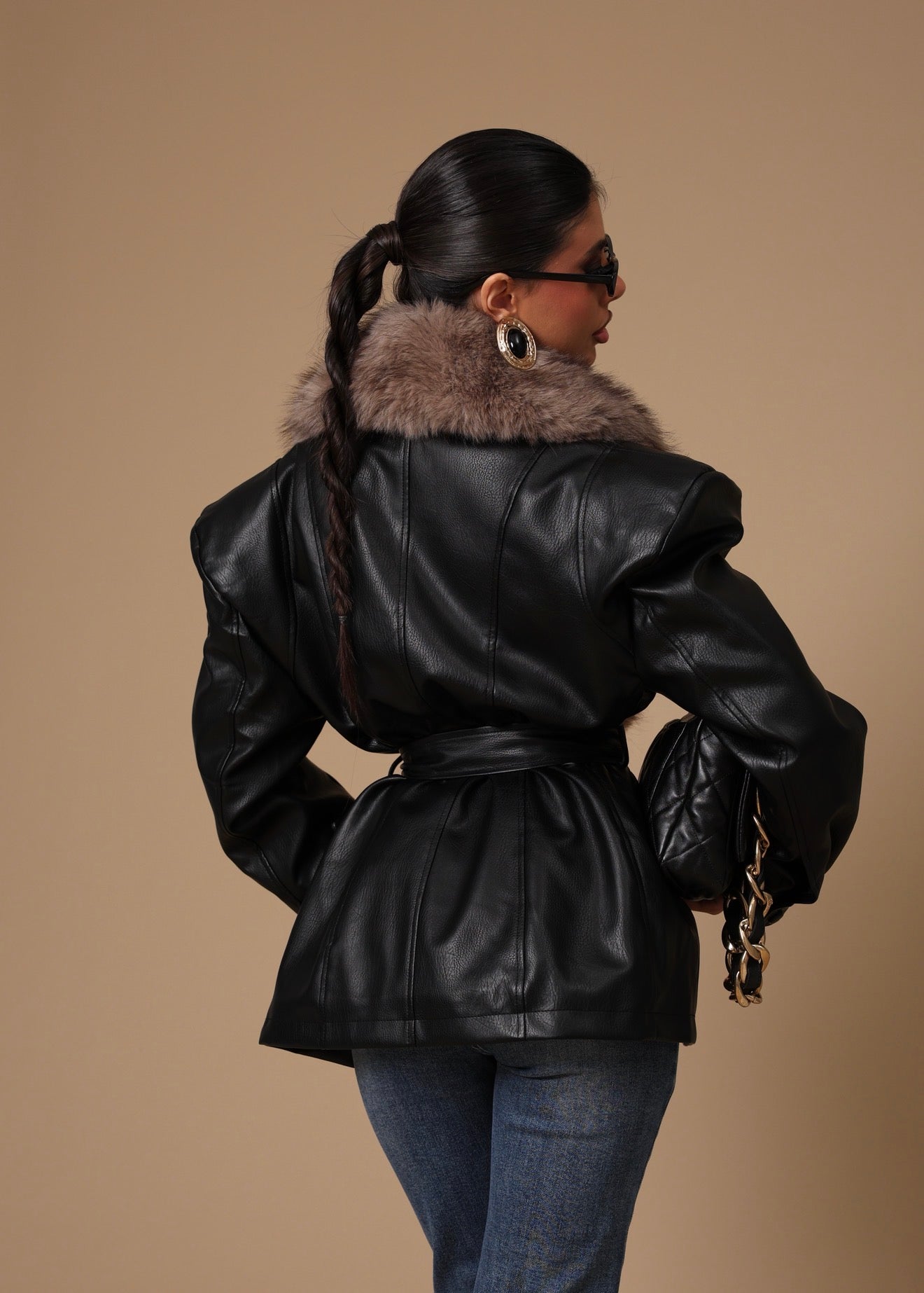 GIACCA ECOPELLE FLORENCE NERA