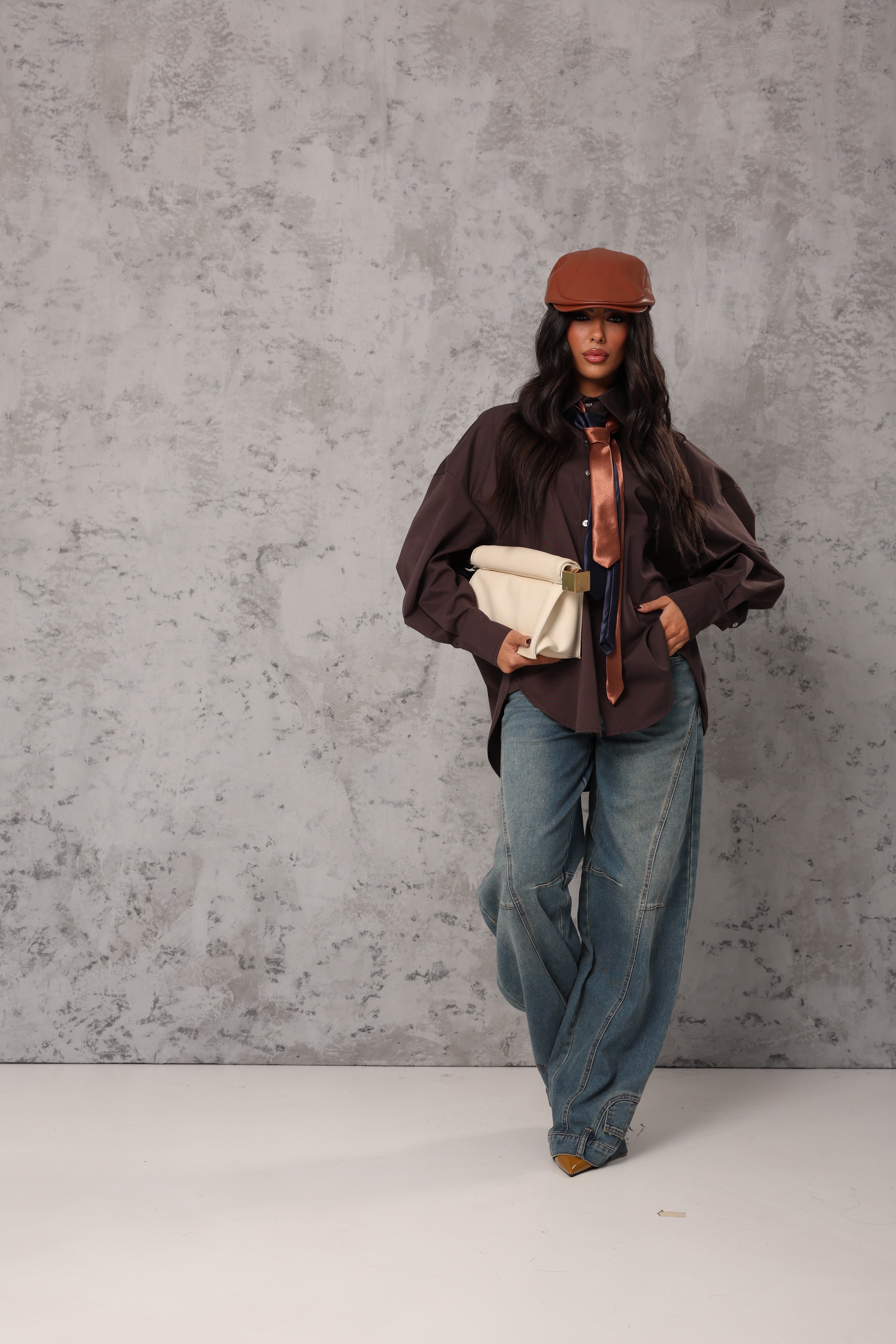 CAMICIA YURI GRIGIO ANTRACITE + CRAVATTE