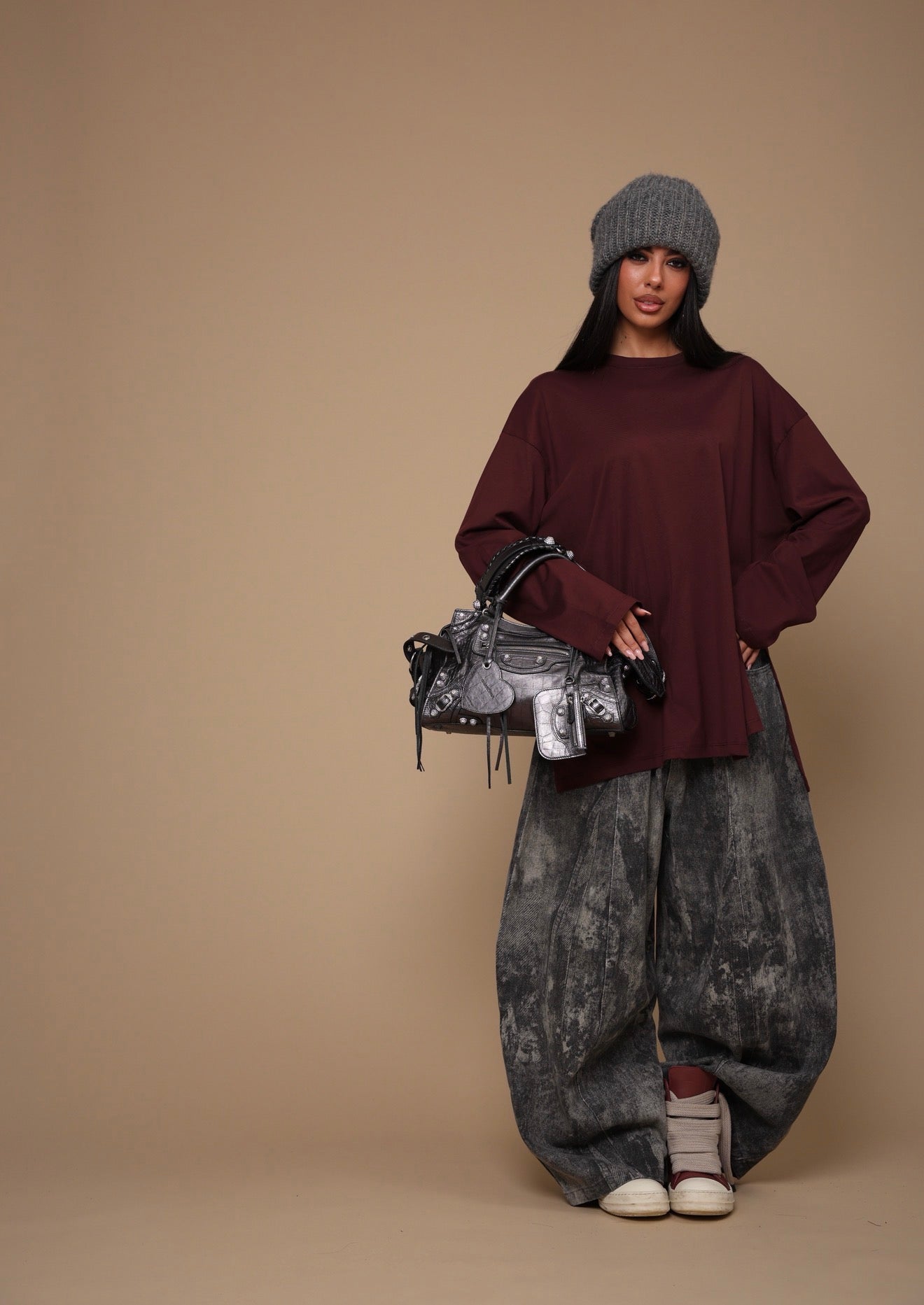 JEANS BALLOON PONZA SFUMATO GRIGI