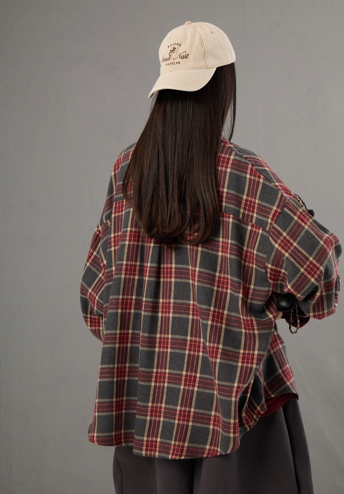 CAMICIA TARTAN BUCAREST GRIGIA/BORDEAUX