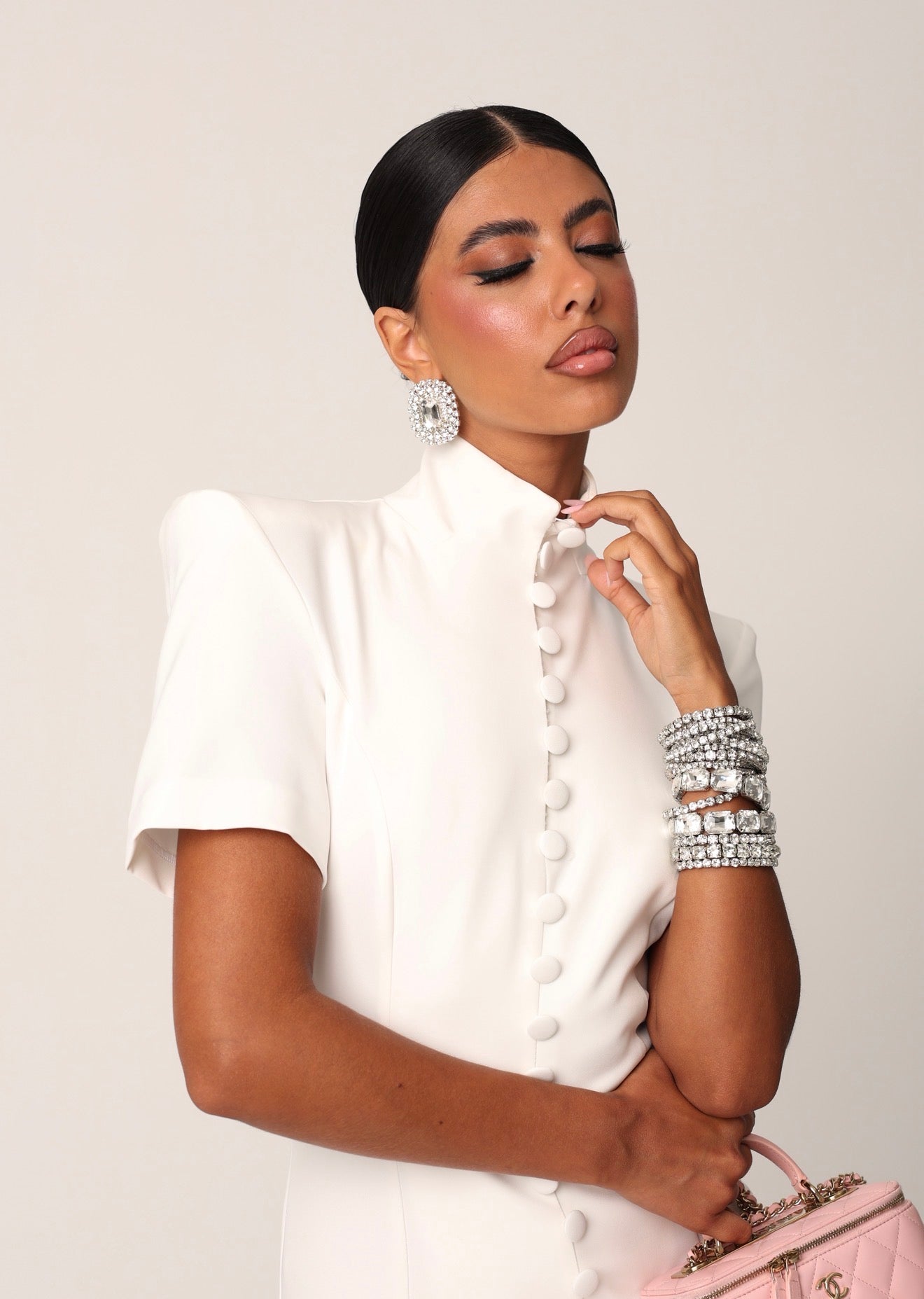 VESTITO BOTTONI KASTRO BIANCO BY MARZIA MANGO