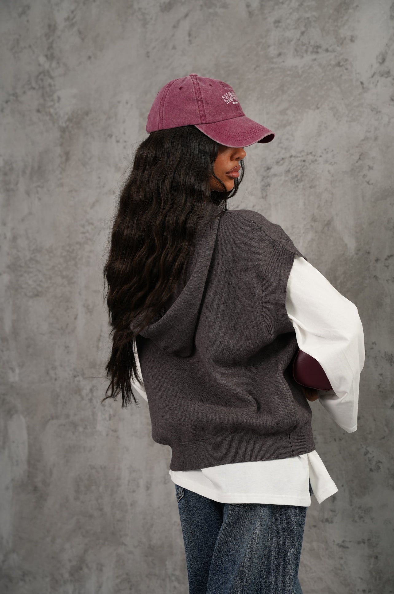 Gilet cappuccio Janine grigio