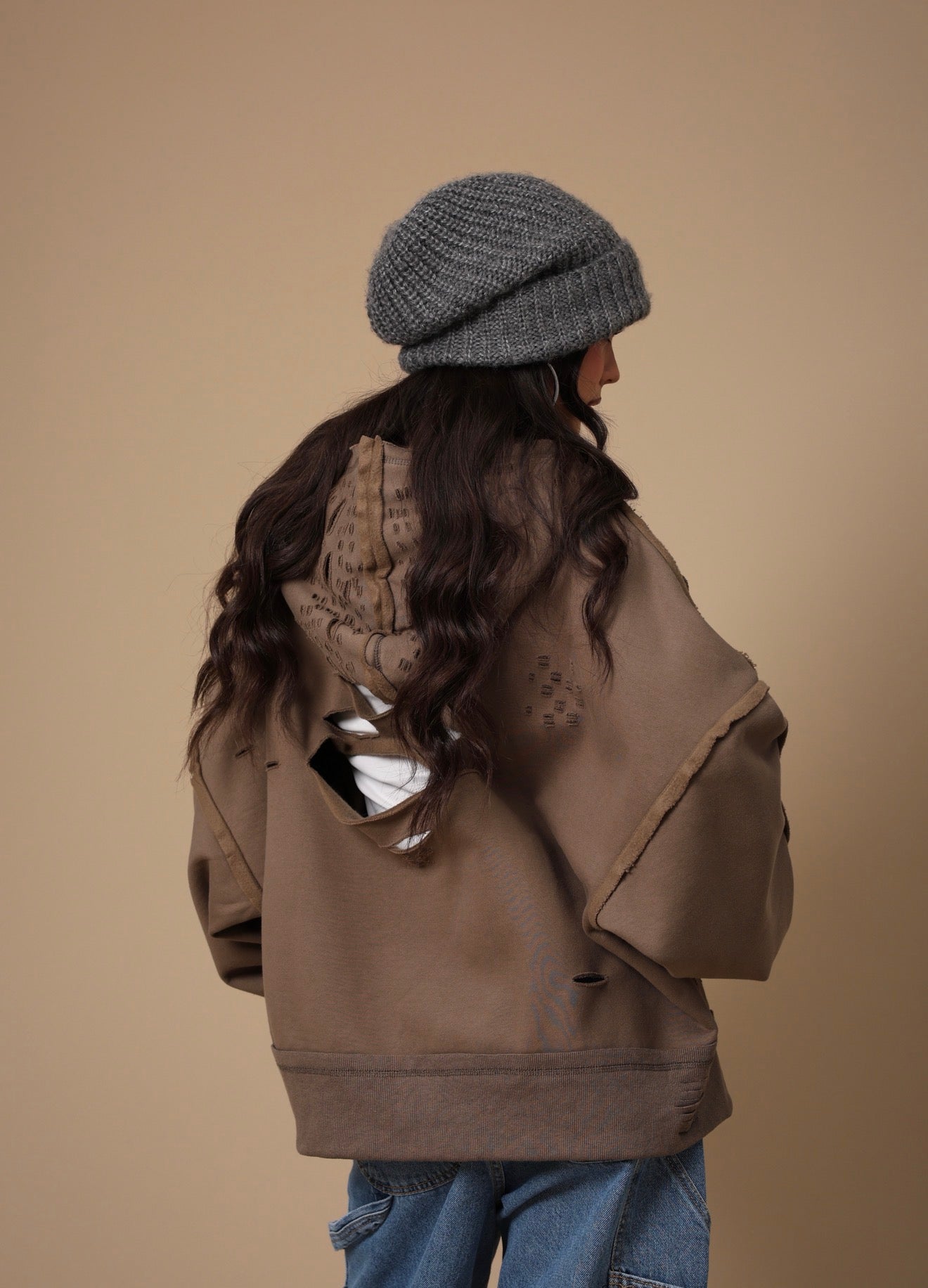 FELPA ROTTURE HURY MARRONE