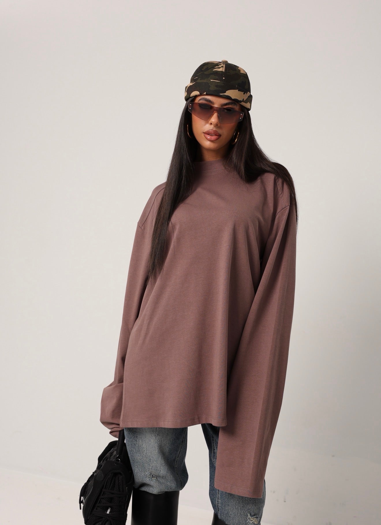 MAGLIA MANICHE LUNGHE SATURN MOCHA BY MARZIA MANGO