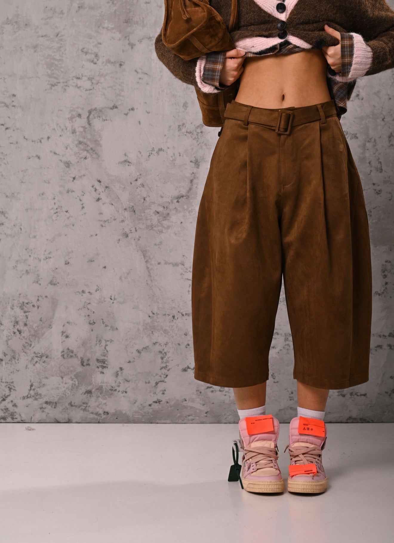 BERMUDA ECOCAMOSCIO MILLIE MARRONE