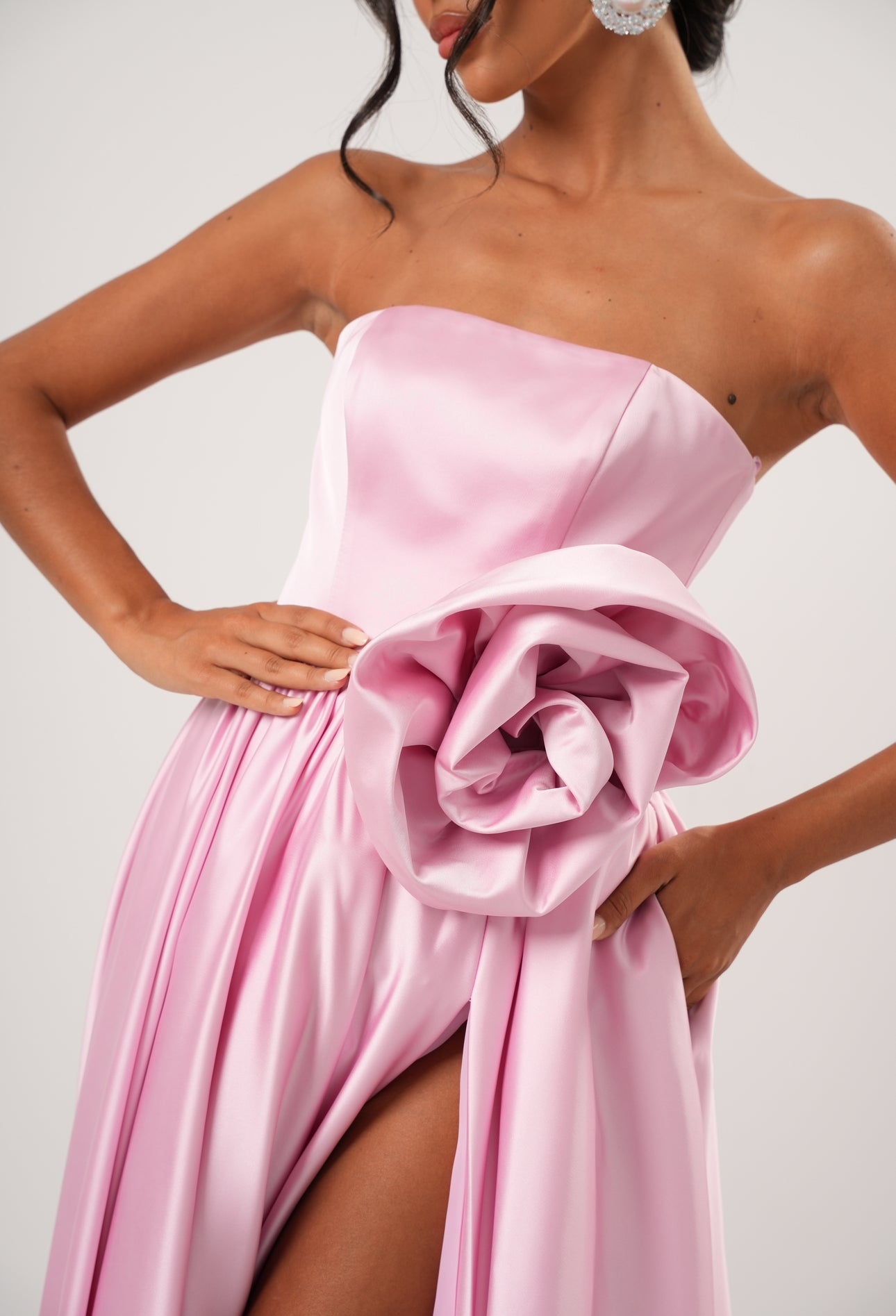 Vestito fiore Romi rosa