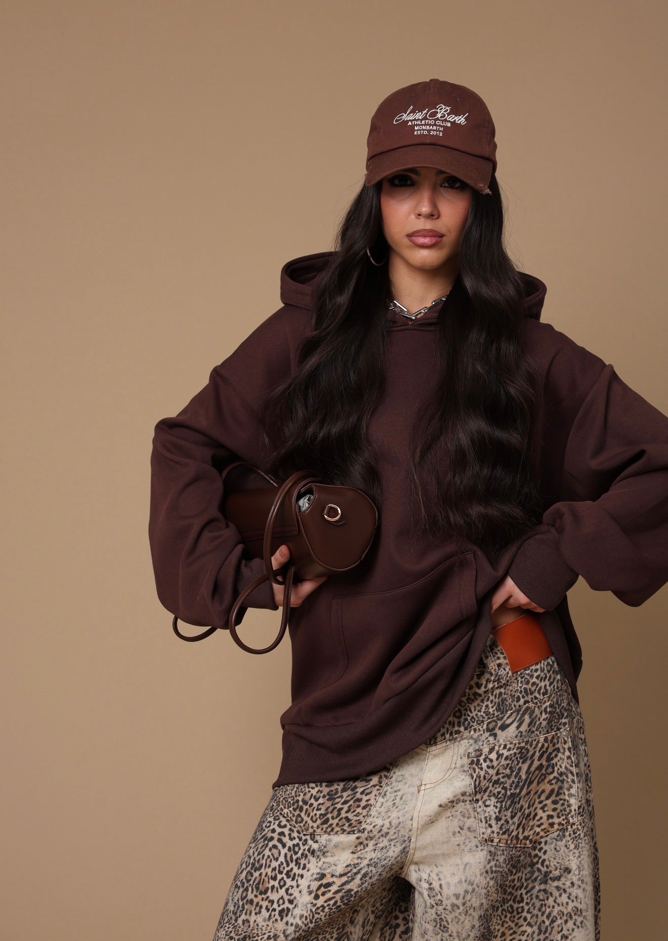 FELPA STRINGHE TALYSSA MARRONE