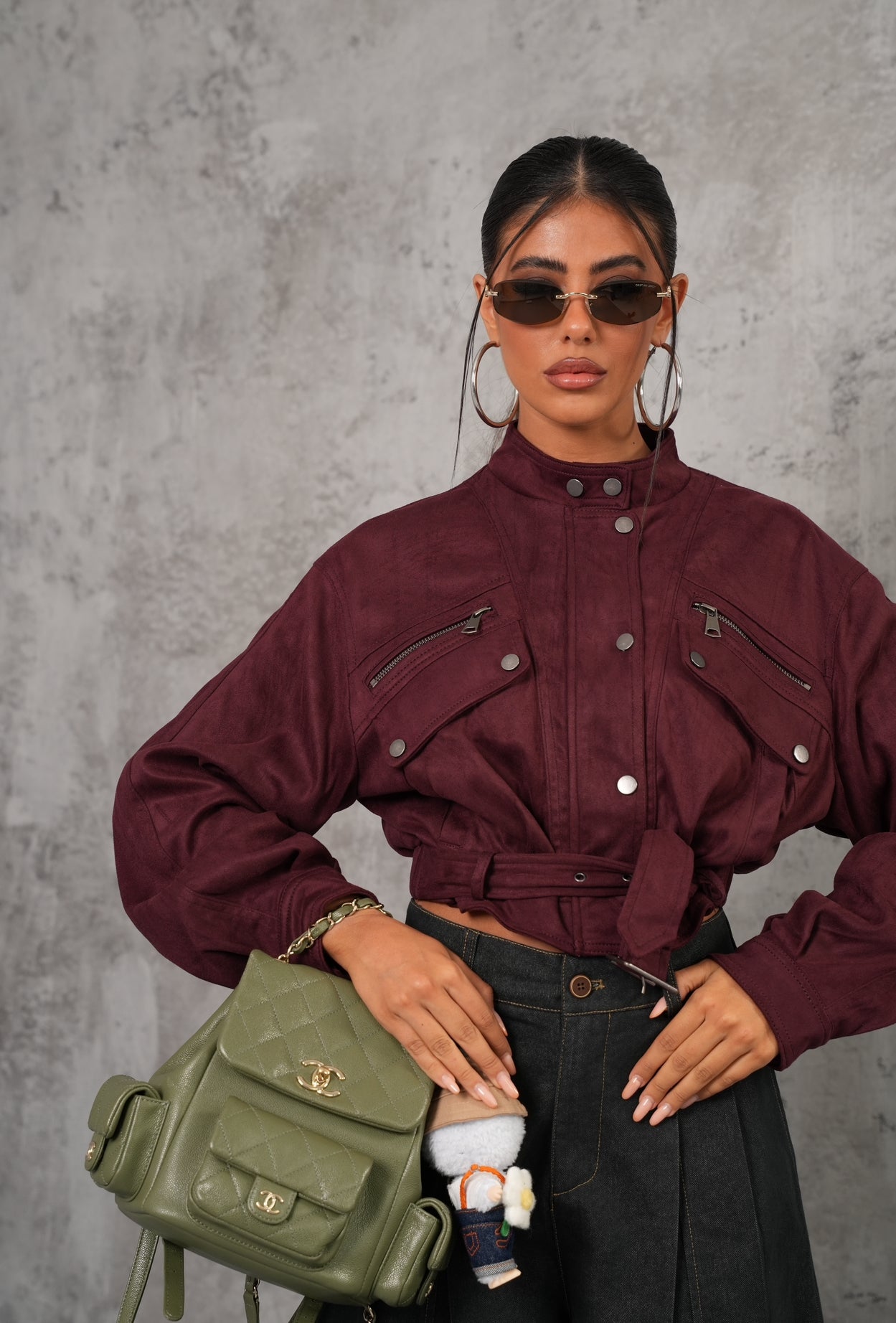 Giubbotto ecocamoscio Nadia bordeaux