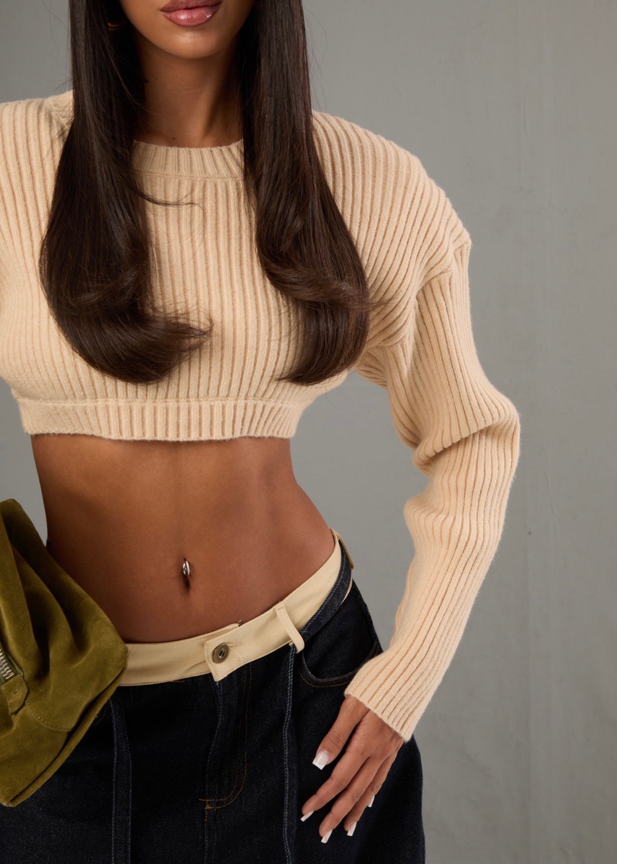 PULL CROP BARBARA BEIGE