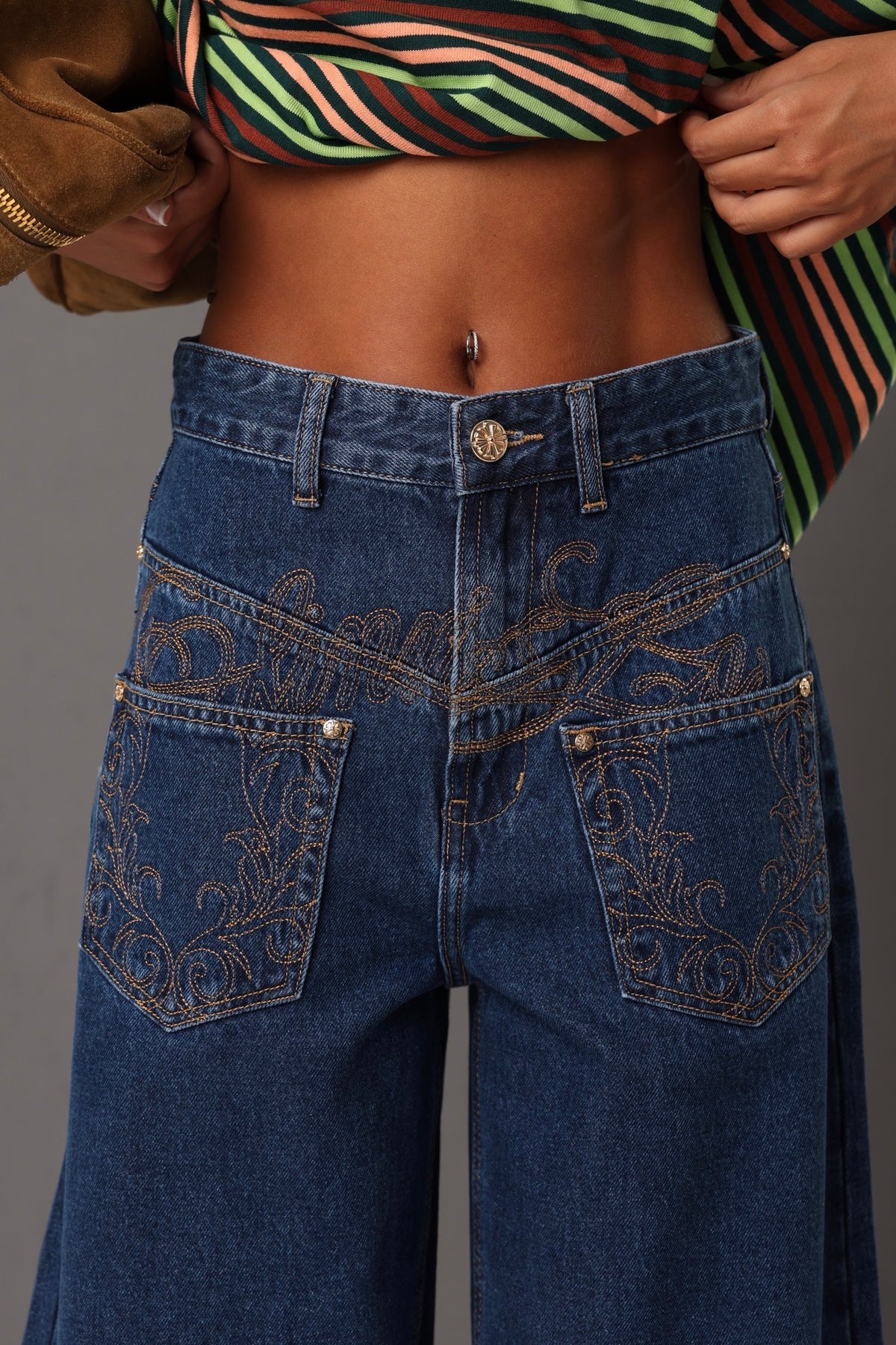 JEANS RICAMI DOROTHY DENIM BLUE