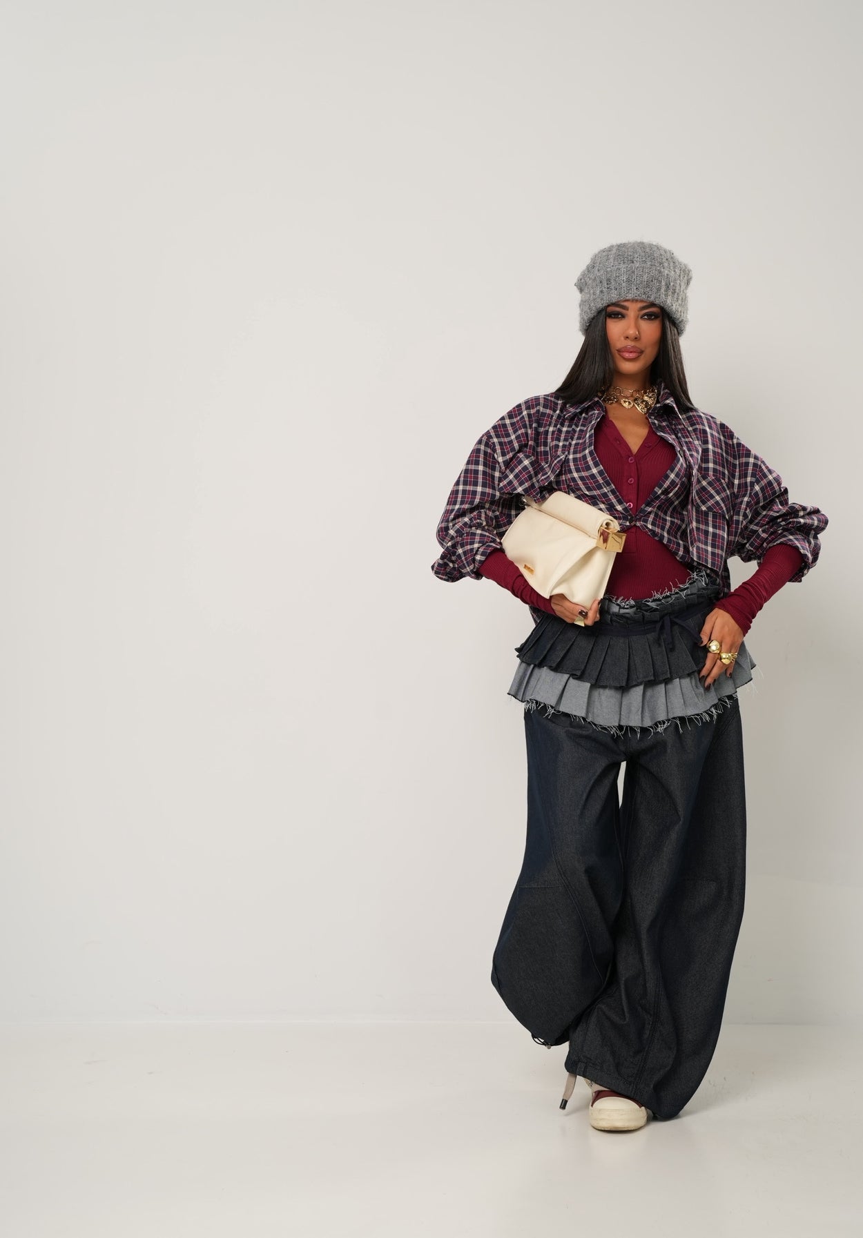 Camicia quadri Rayon blu by Lumina