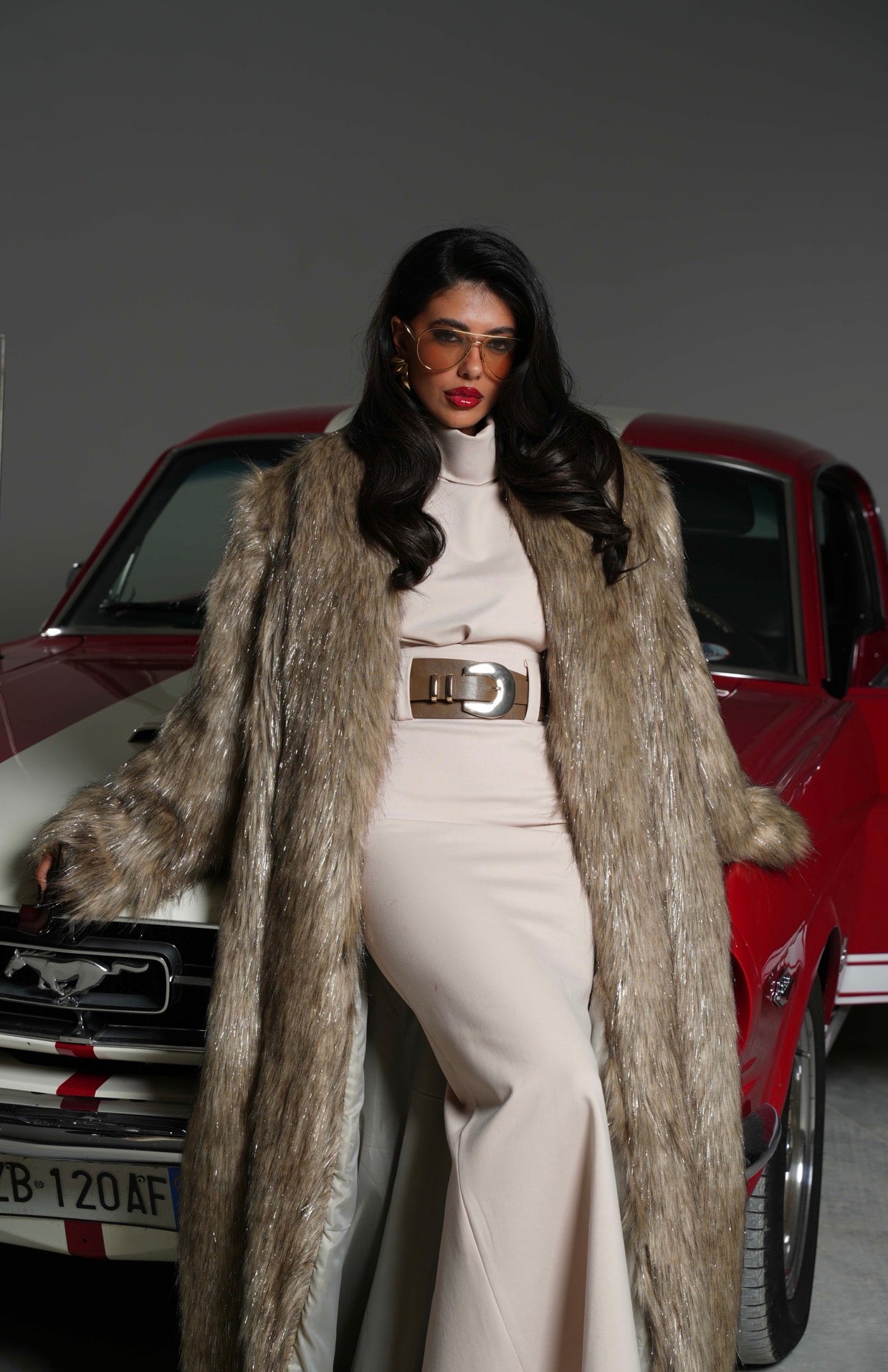 ECO-PELLICCIA MUSTANG BEIGE BY MARZIA MANGO