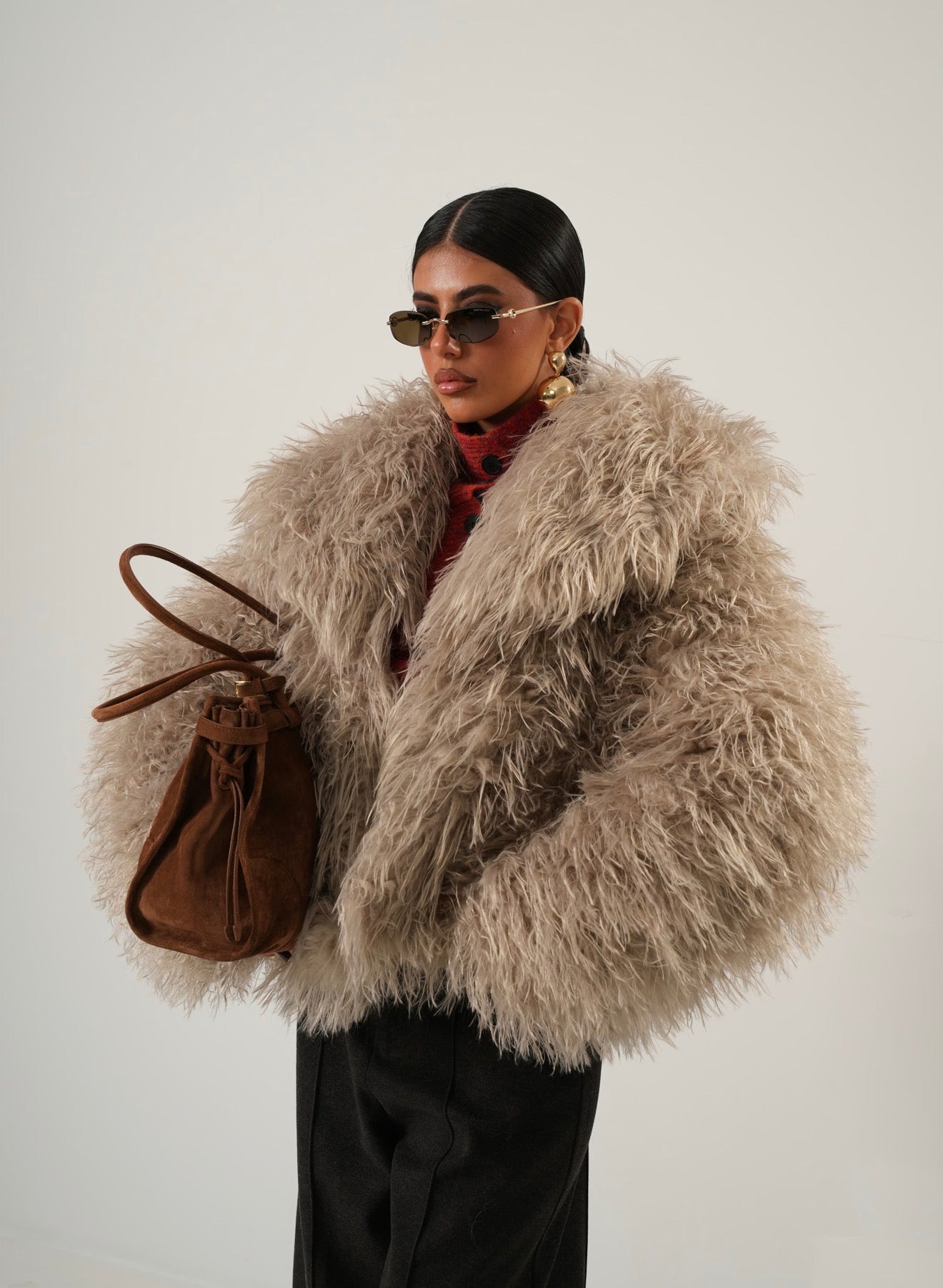 ECOPELLICCIA CORTA '"I NEED YOU" BEIGE BY MARZIA MANGO