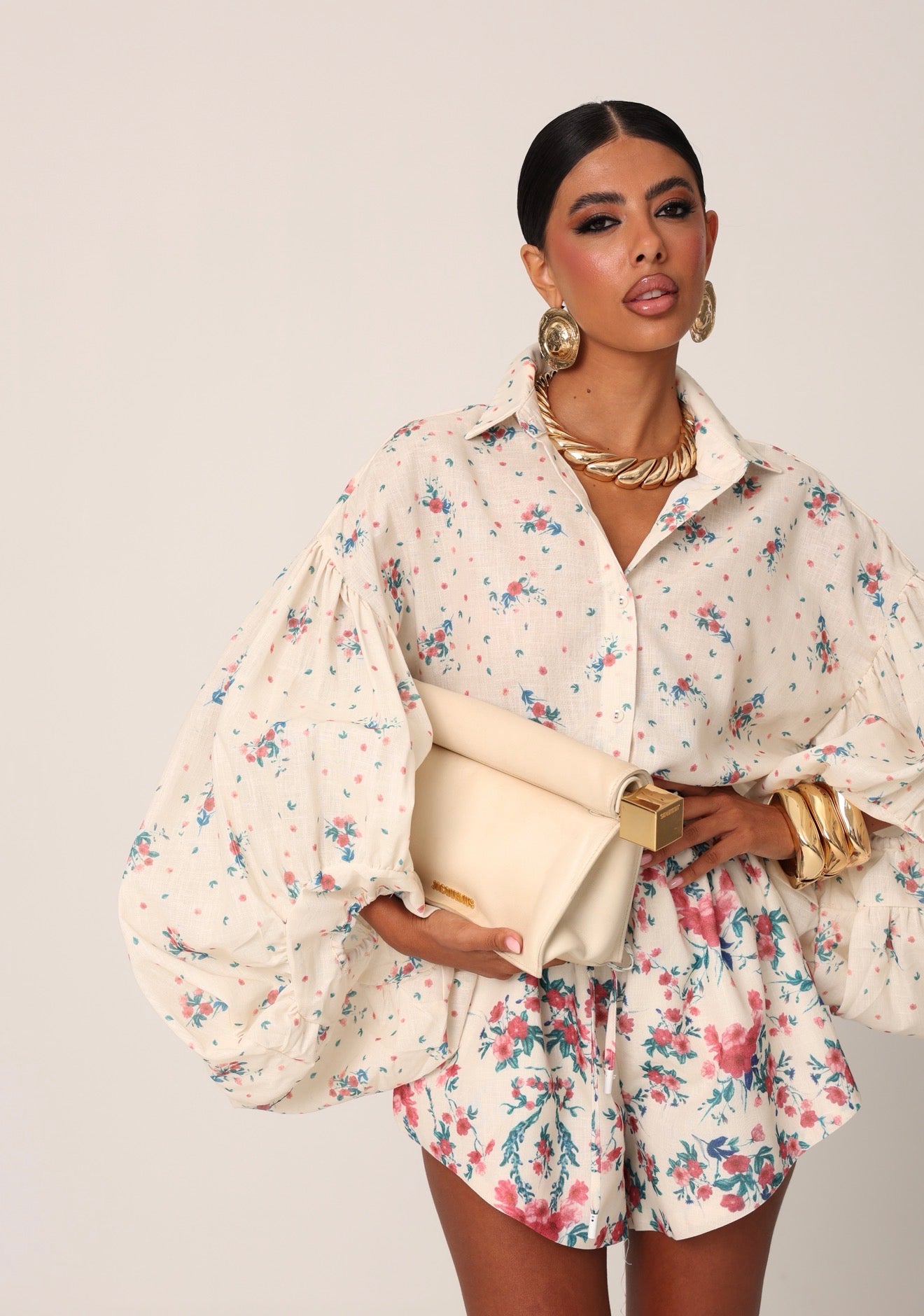 COORDINATO FIORATO MELROSE PANNA