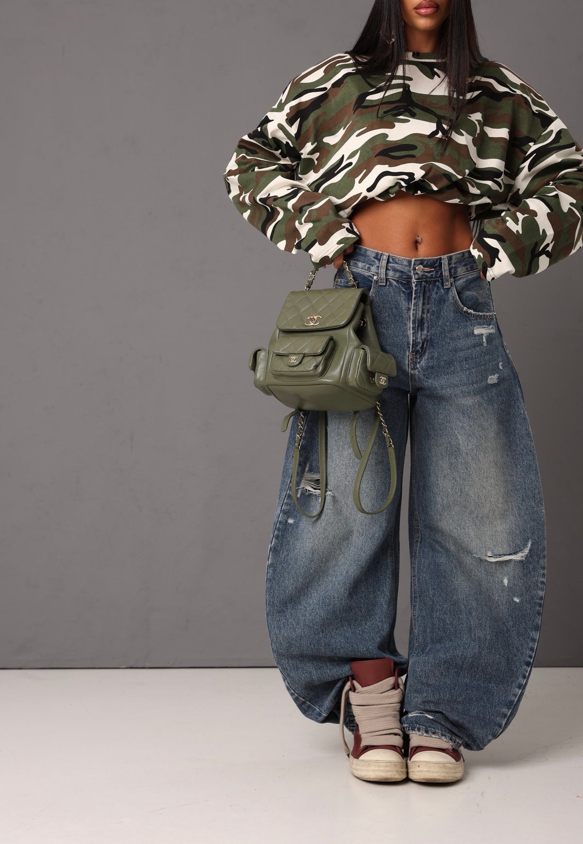 JEANS BALLOON ROTTURE ALENA LAVAGGIO MEDIO
