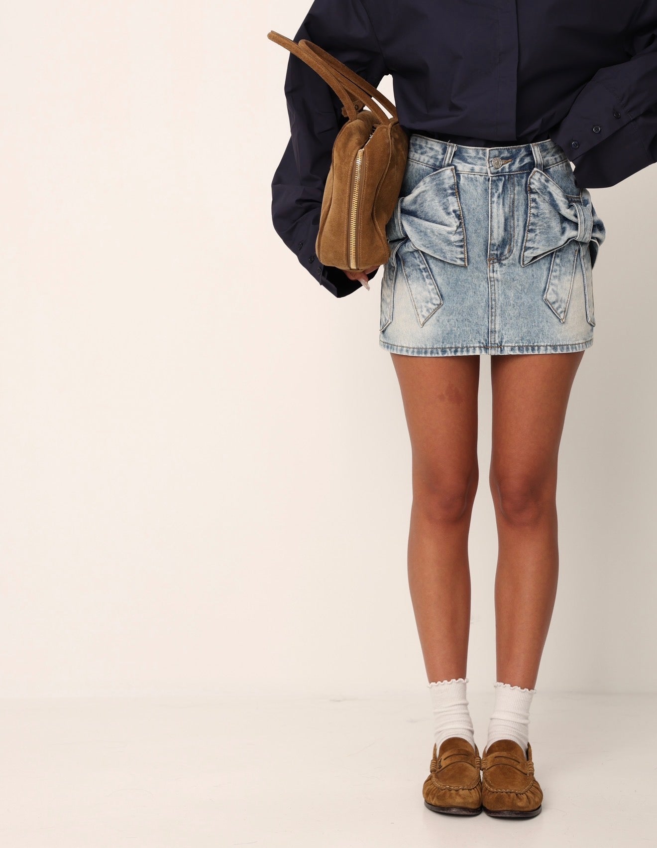 PANTAGONNA FIOCCO WALLY DENIM CHIARO