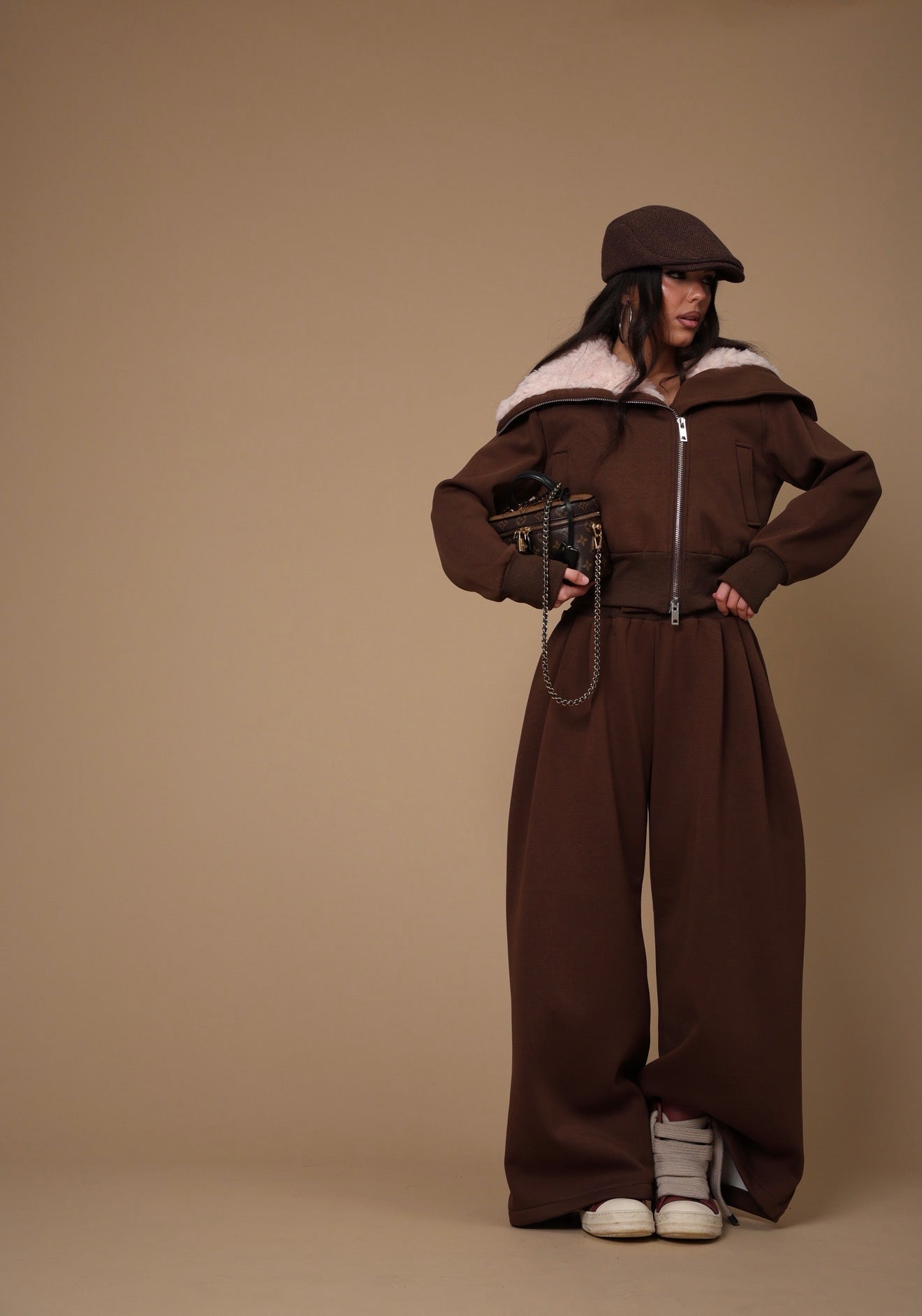 COORDINATO JEREN MARRONE DUE PEZZI