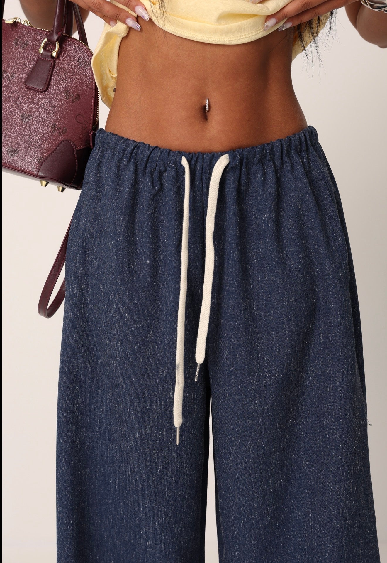 PANTALONI LOLLO EFFETTO DENIM