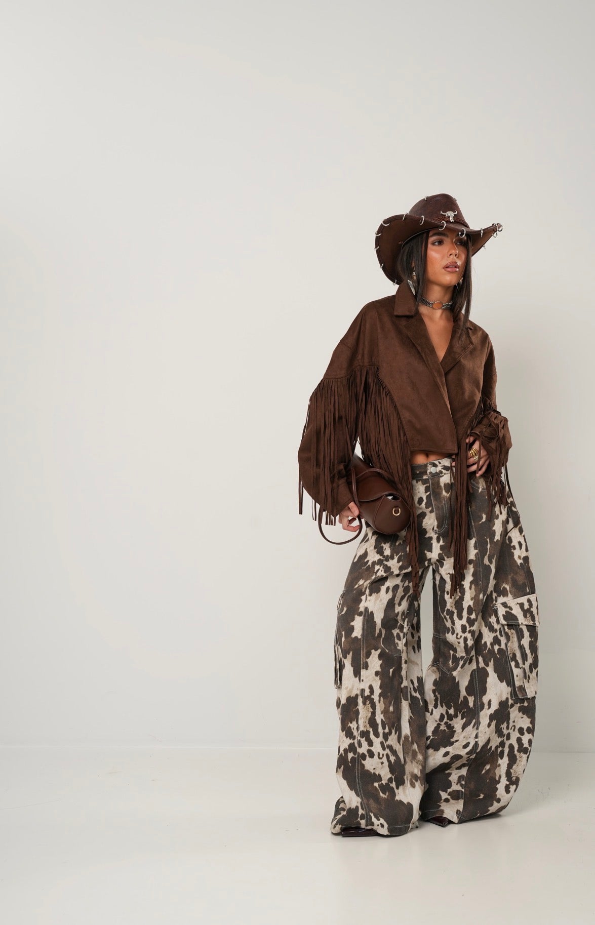 Giacca ecocamoscio Suede marrone