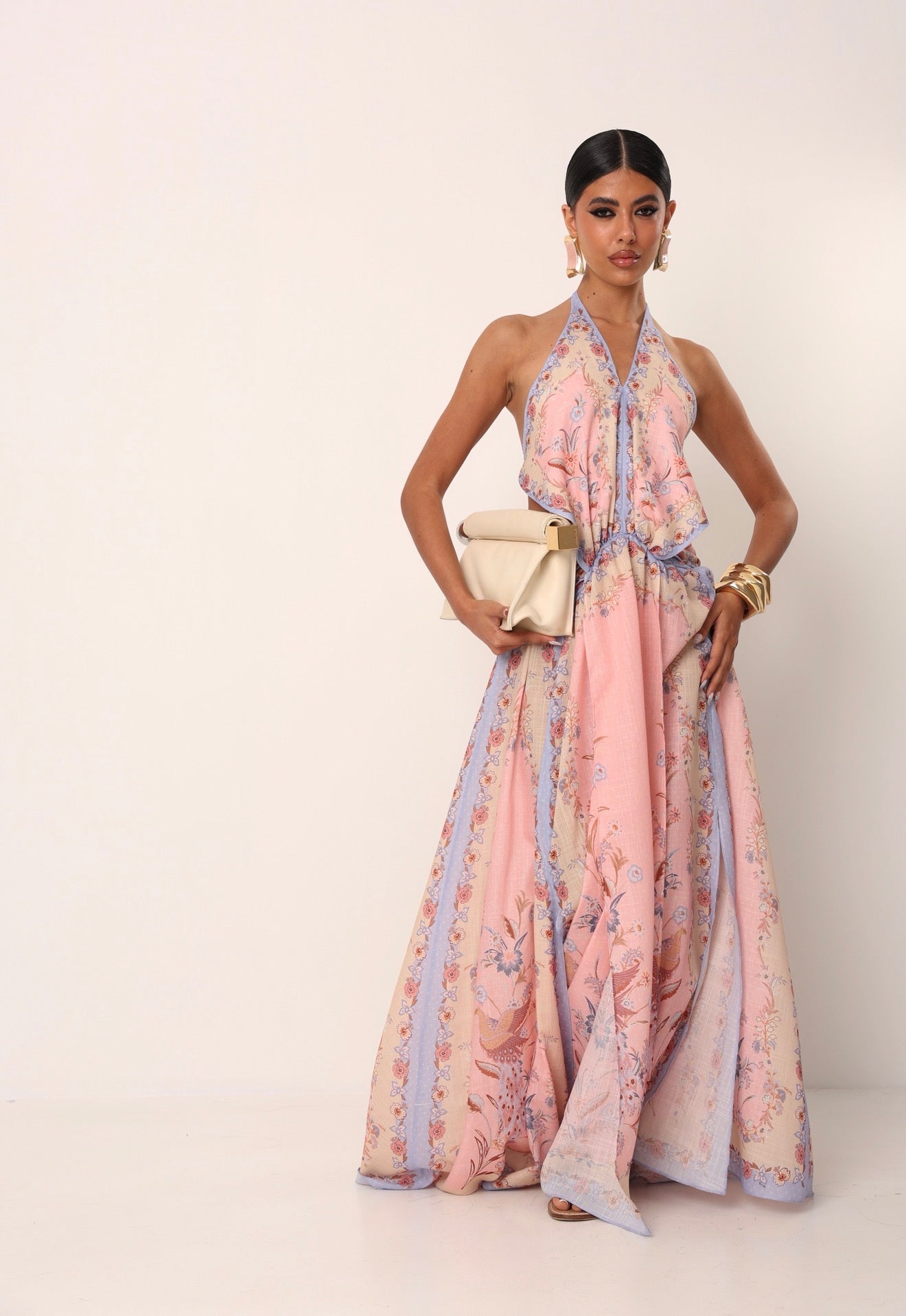 VESTITO FIORATO DULEDA LILLA/ROSA