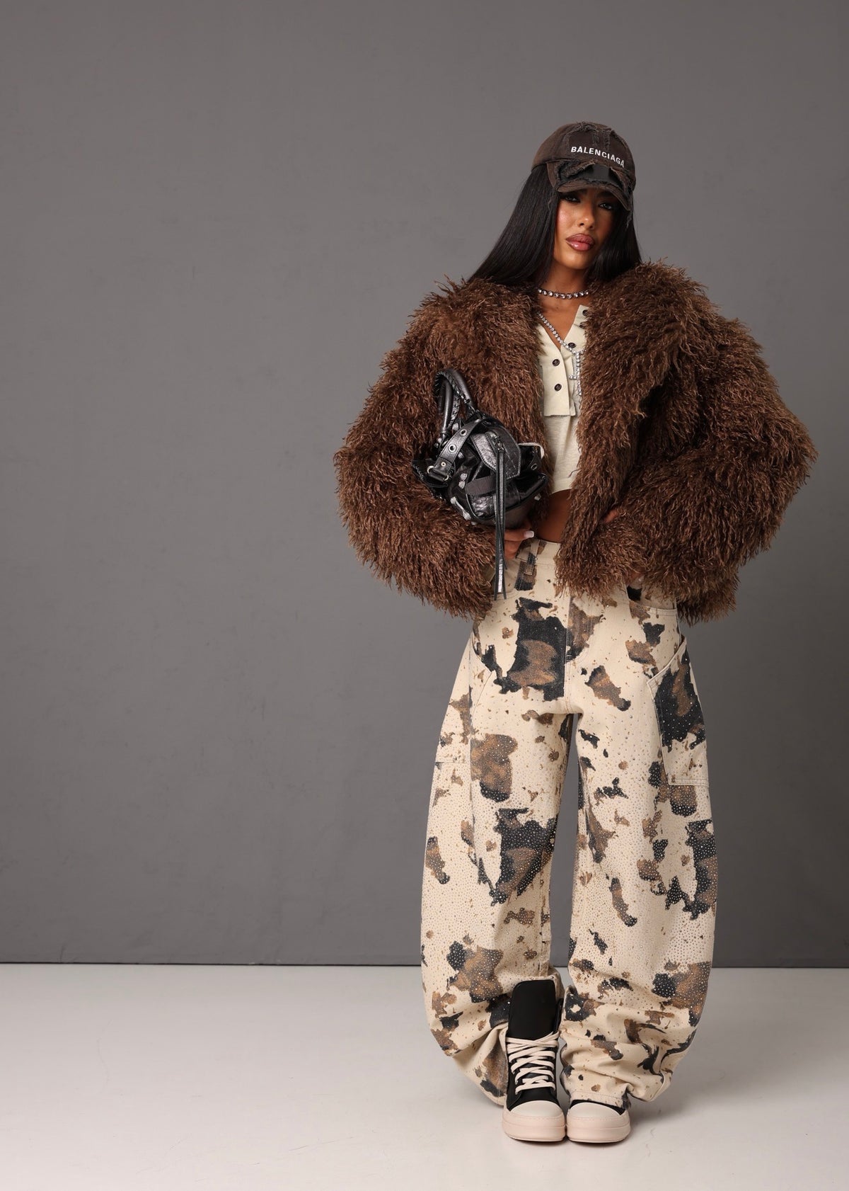 JEANS STRASS RANIA ANIMALIER