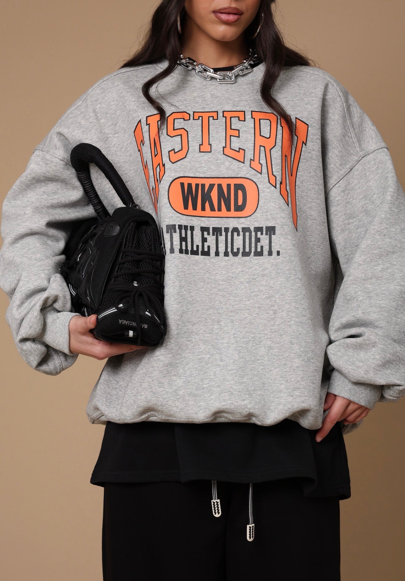 FELPA "FASTERN" GRIGIO CHIARO