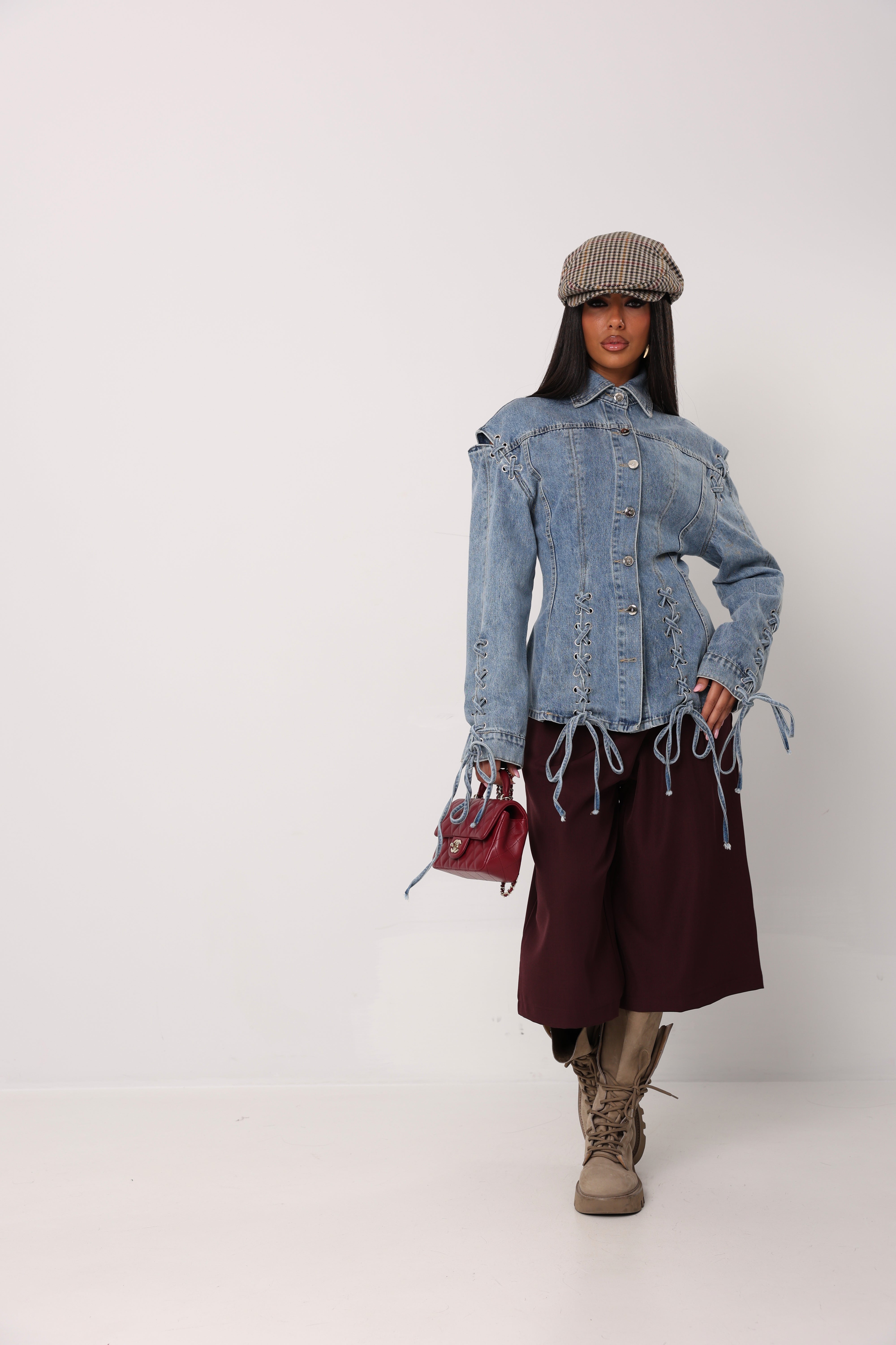 BERMUDA PINCES LORIS BORDEAUX