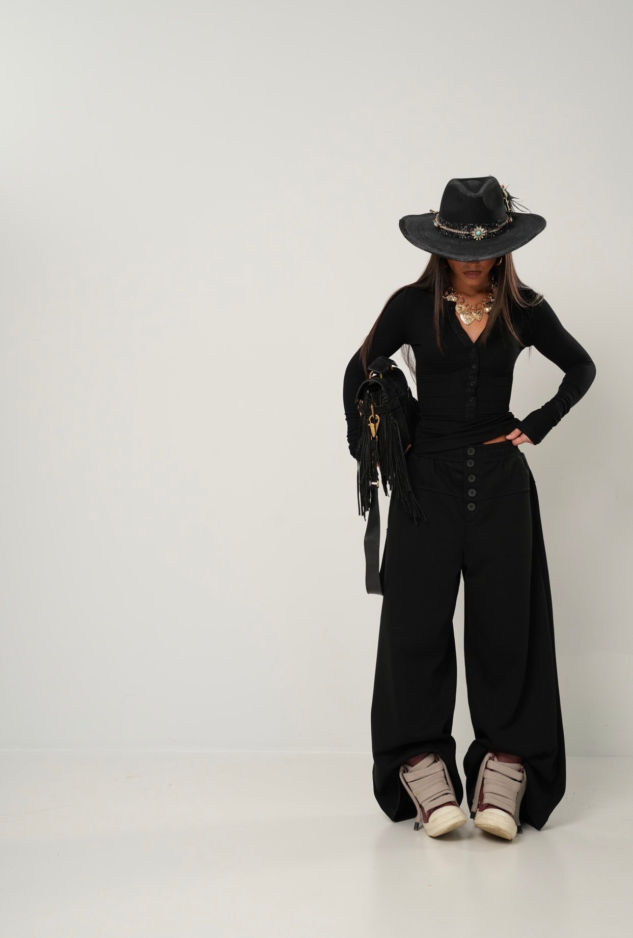 PANTATUTA BOTTONCINI TALIA NERI