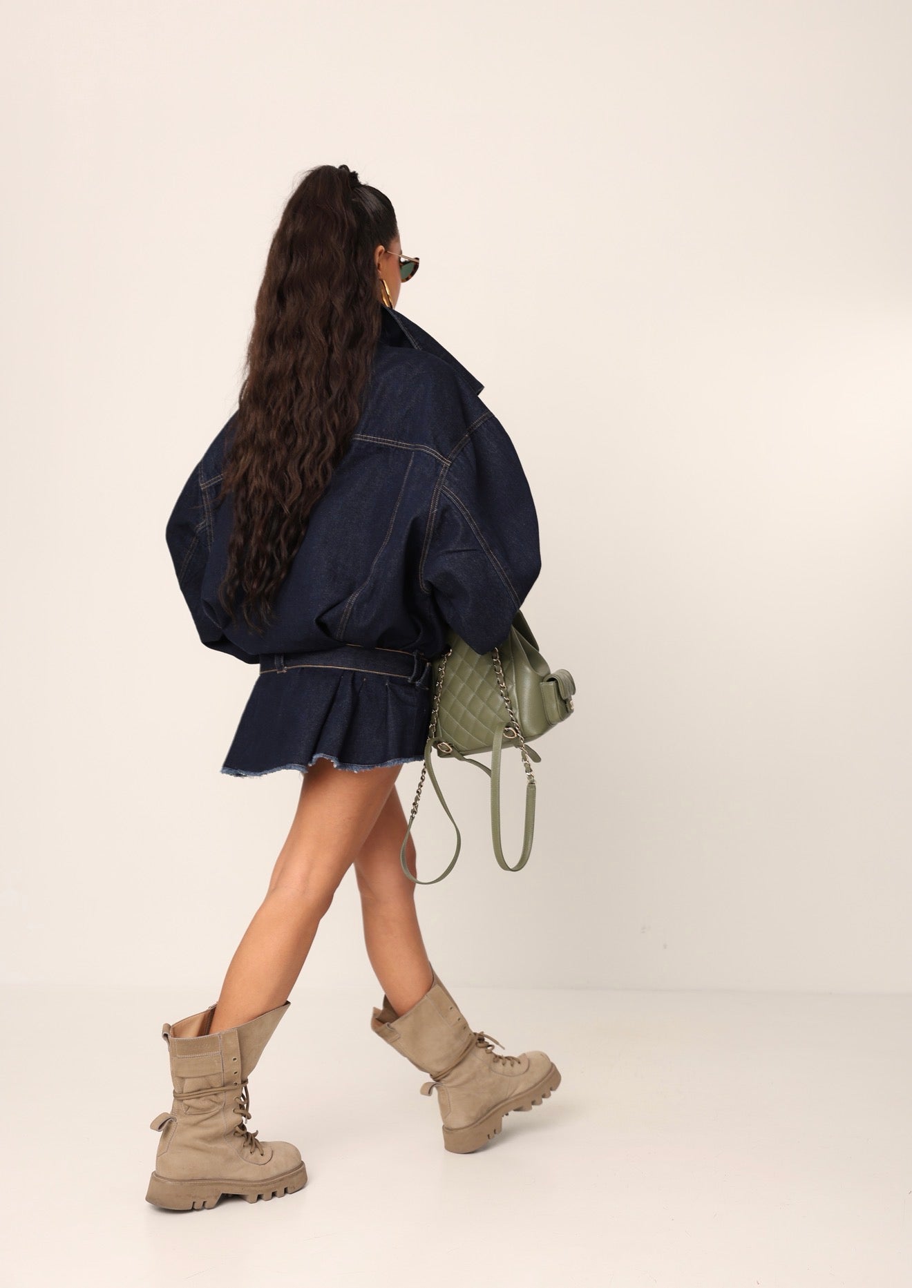 GIACCA CLAY DENIM SCURO + CINTURA