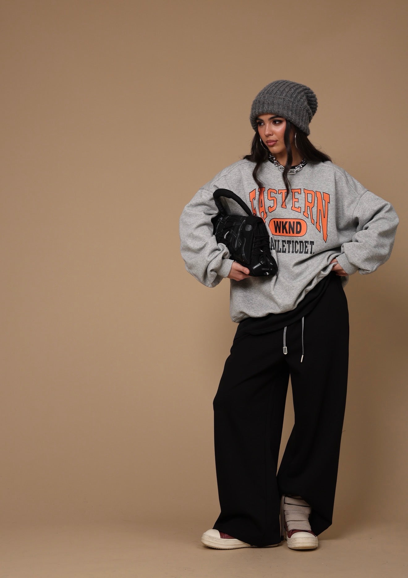 FELPA "FASTERN" GRIGIO CHIARO