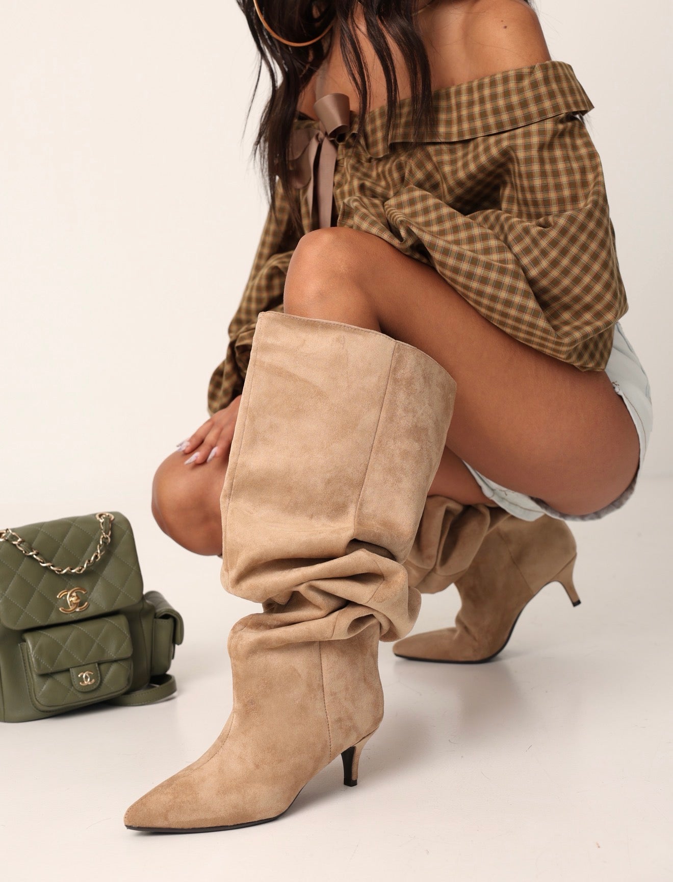 STIVALI ECOCAMOSCIO LEONA BEIGE