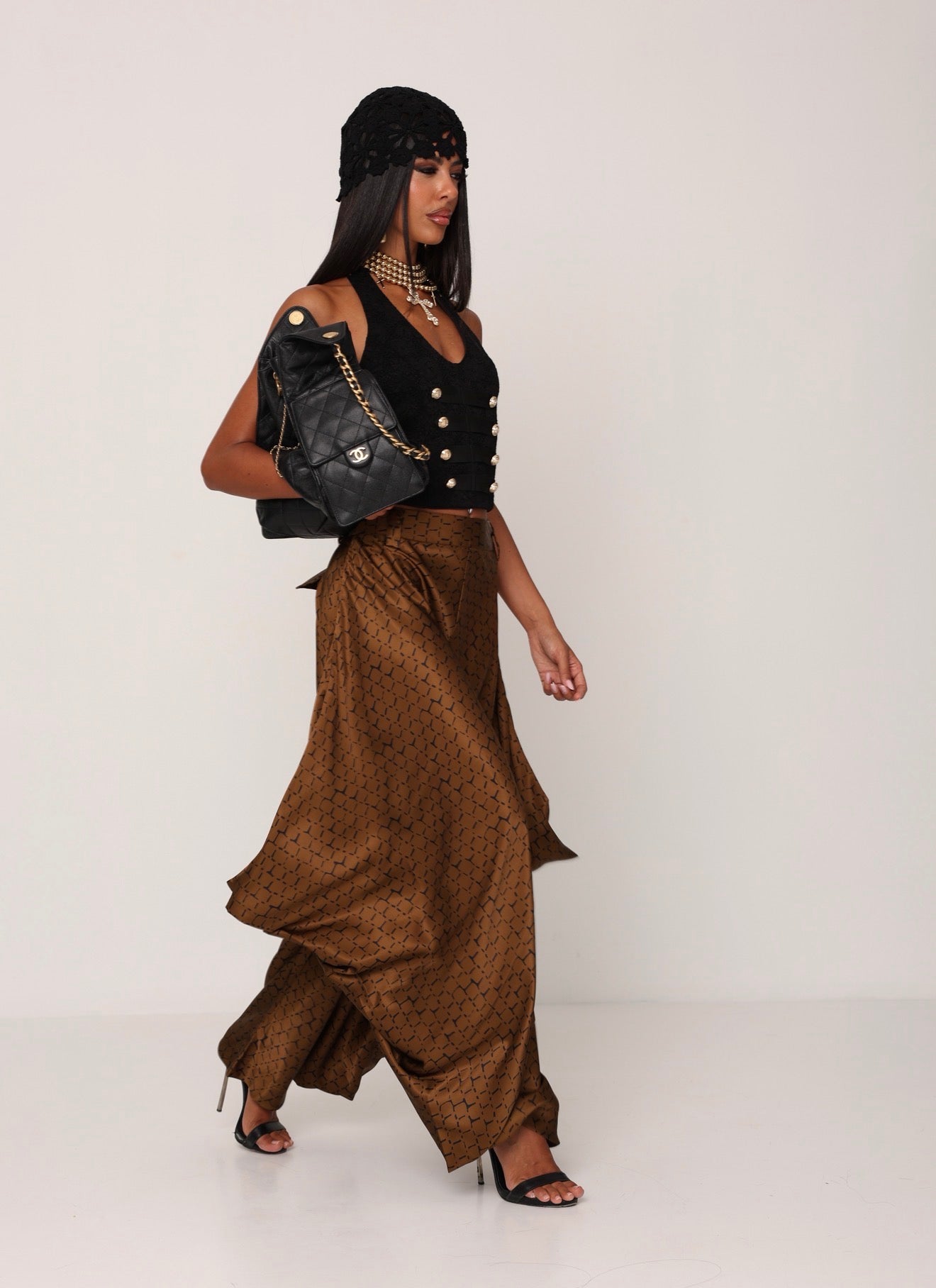 PANTALONI TULUM BRONZO/NERI