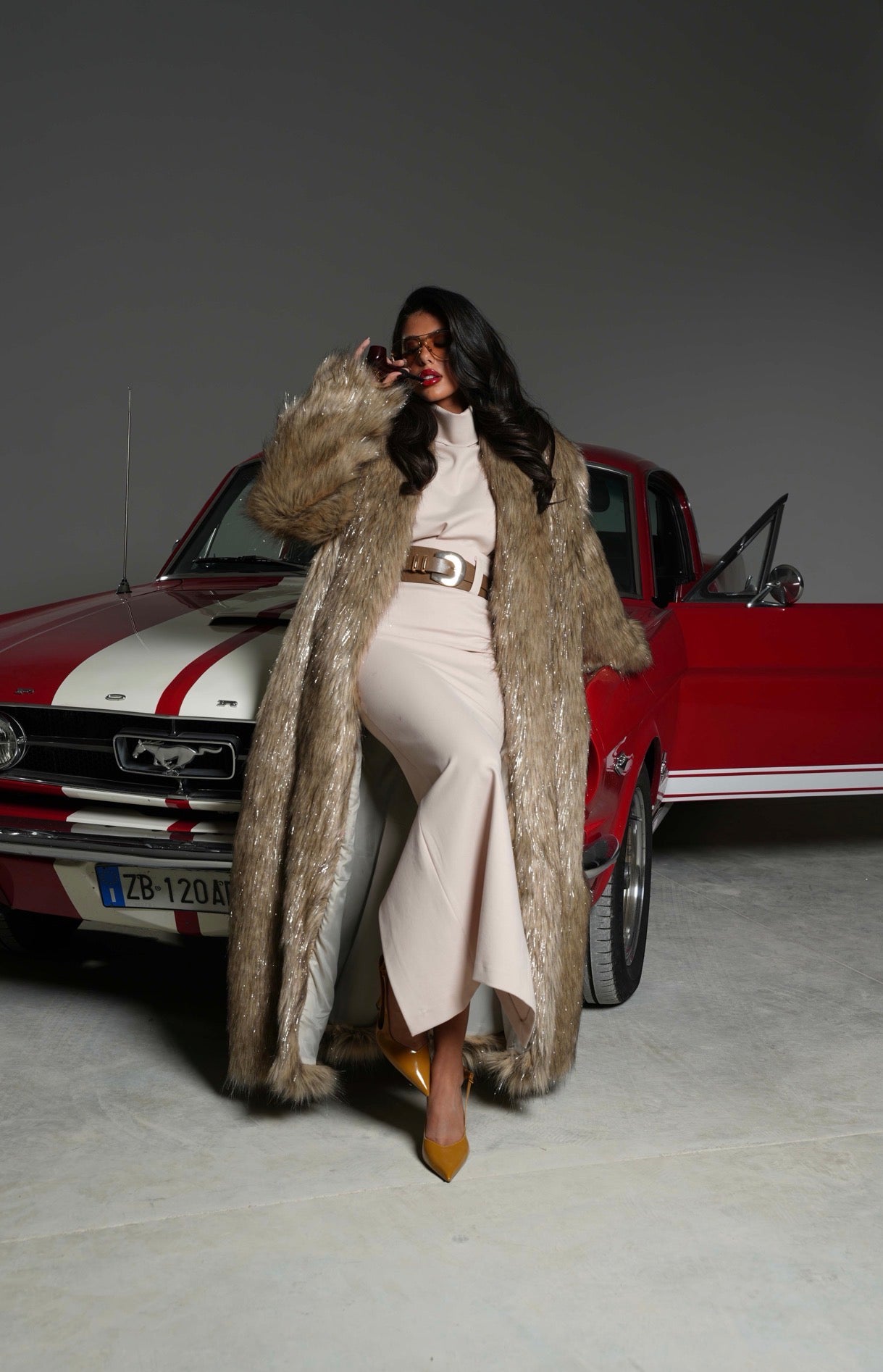 ECO-PELLICCIA MUSTANG BEIGE BY MARZIA MANGO