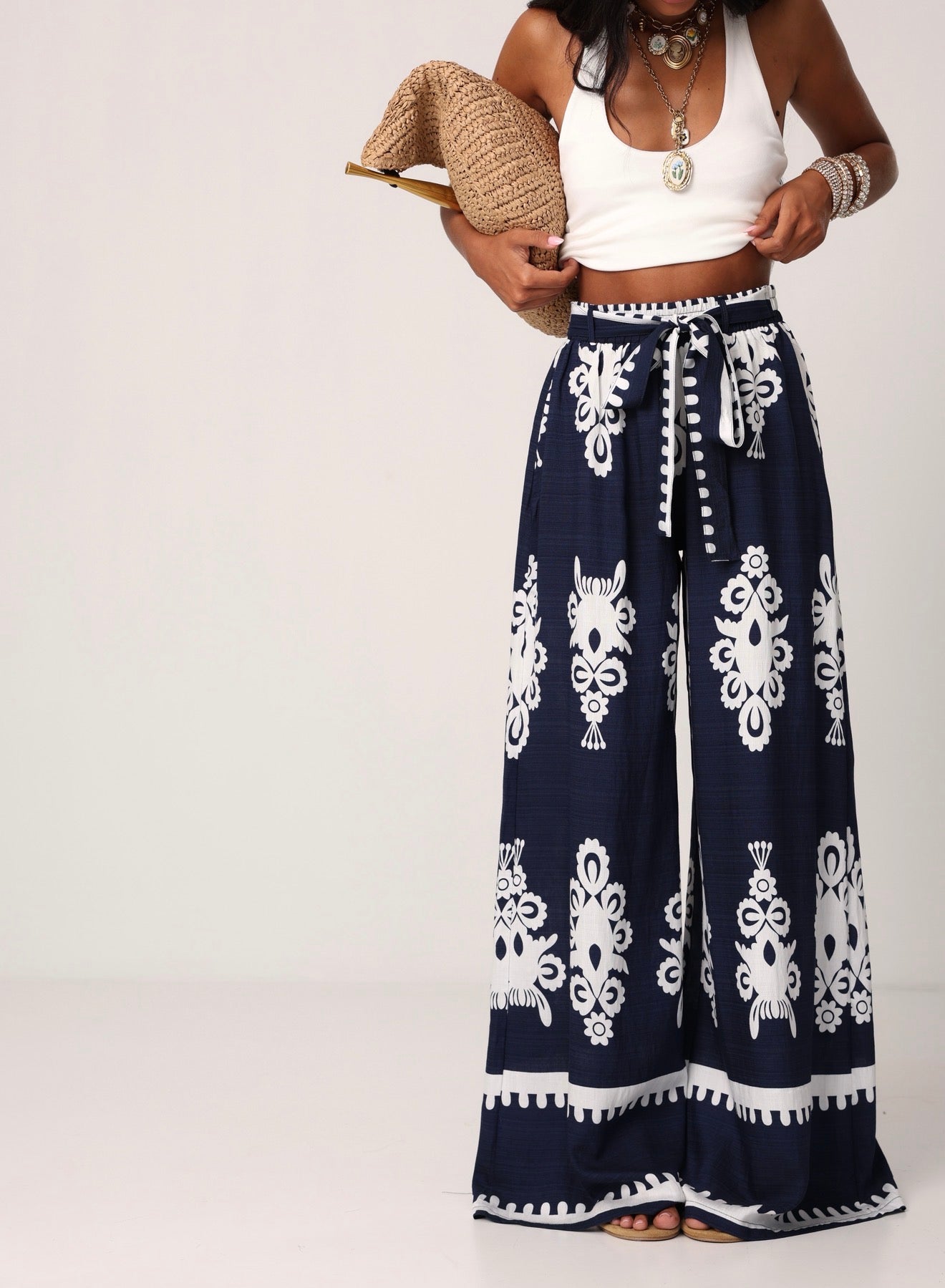 PANTALONI LEANDRA BLU